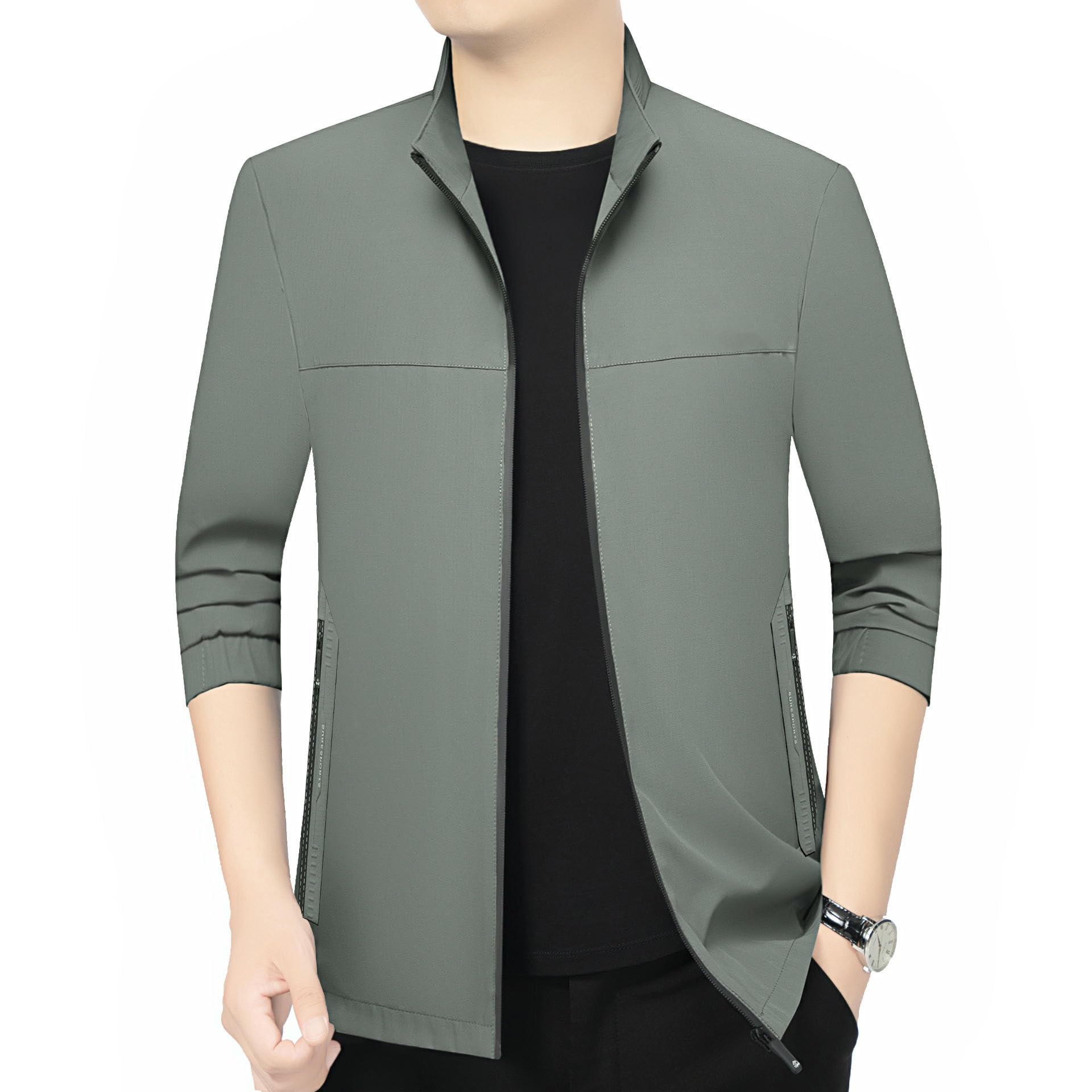 Giacca da uomo primavera autunno colletto alto medievale confortevole business casual giacca