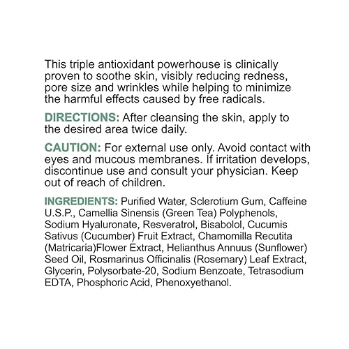 Miniatura 6 de Replenix Suero triple AOX que reduce el enrojecimiento, tratamiento facial antioxidante hidratante de grado médico con té verde calmante para pieles