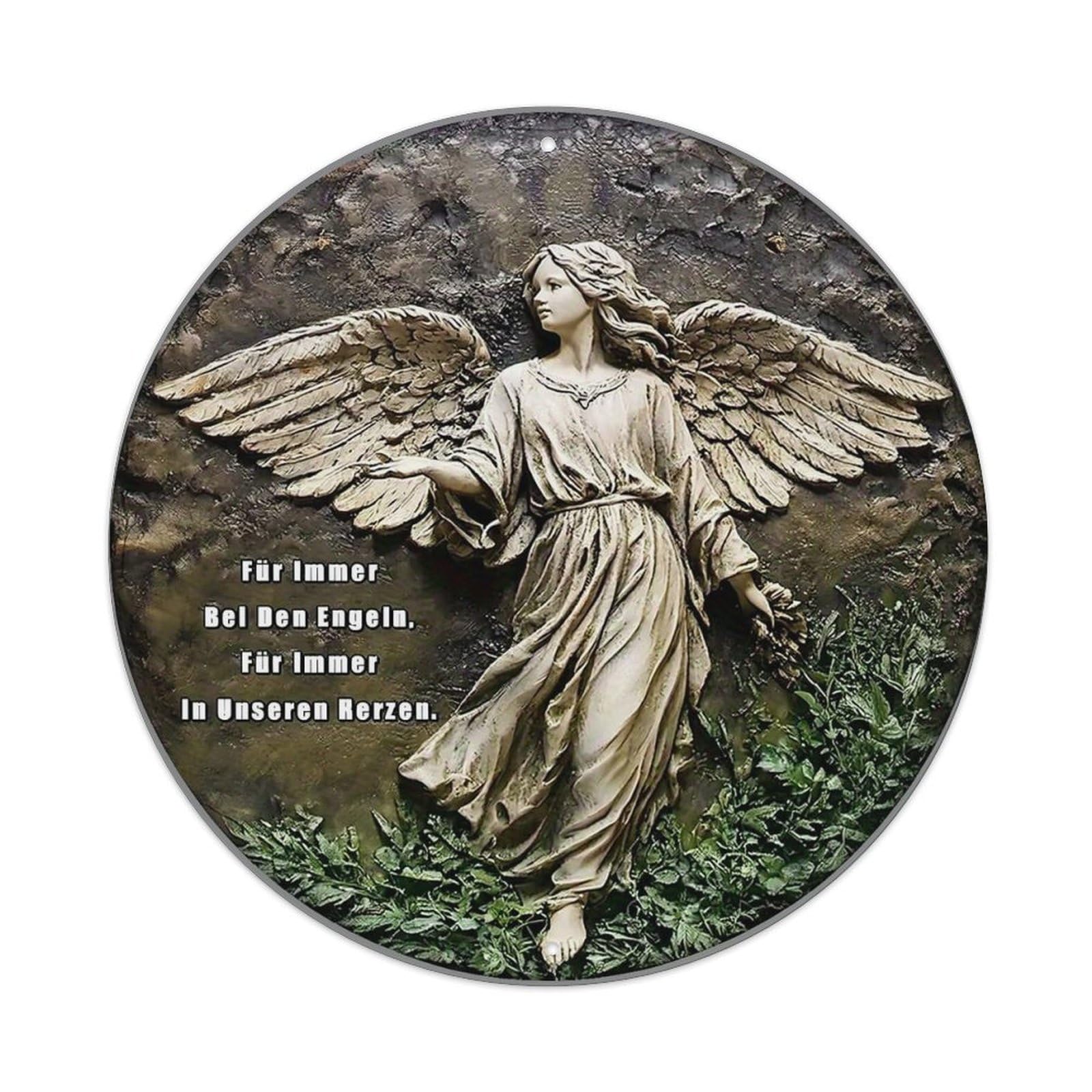 Angel With Wings And Dress Metal Tin Sign Plaque
