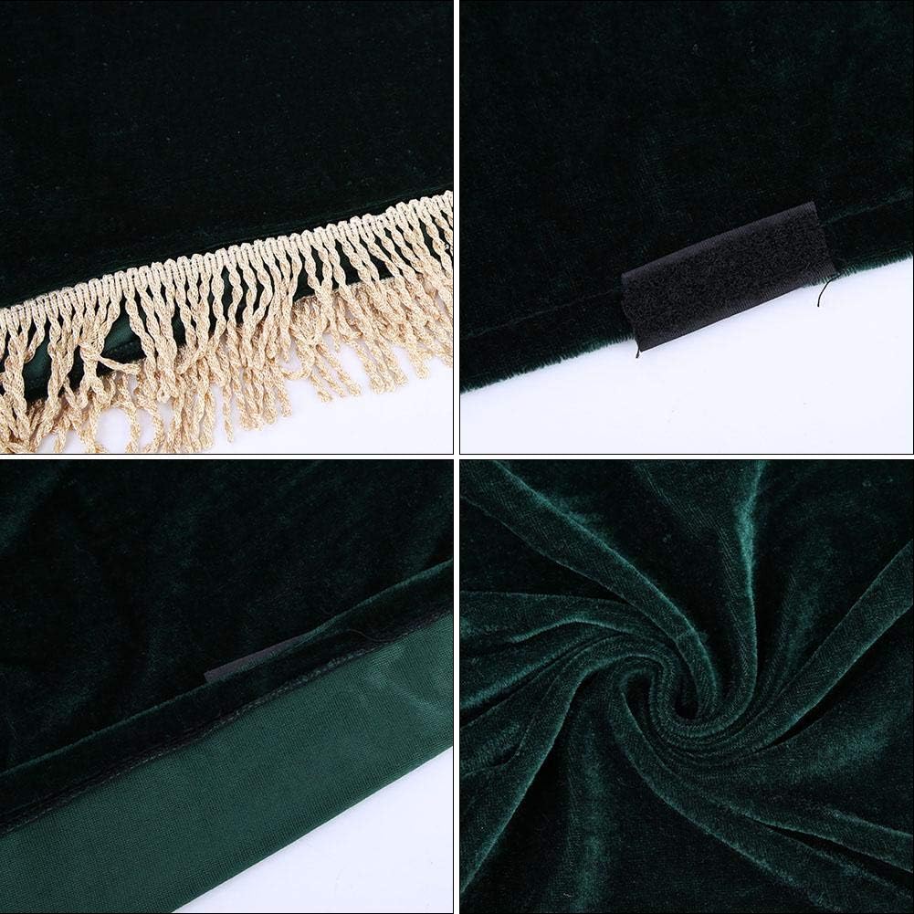 Electronic Keyboard Anti-Dust Cover 88 Key Piano Cover Split Curtain Design(Dark Green) Performance Accessory