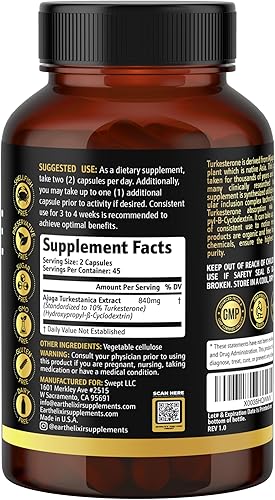 Miniatura 7 de Earth Elixir Turkesterone 1200 mg (90 cápsulas) Suministro de 3 meses – Pureza máxima – Suplemento de turkesterona 100% pura – Cero rellenos- con