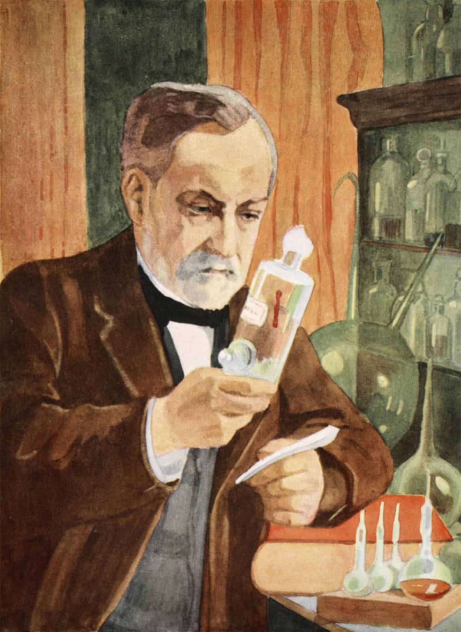 SERENDIPITP Abstract Painting Mural Print Picture Wall Decor Painting Pasteur in His Laboratory Copy by Albert Gustaf Aristides Edelfelt Vintage Wall Artwork for Home Decor 60x90cm