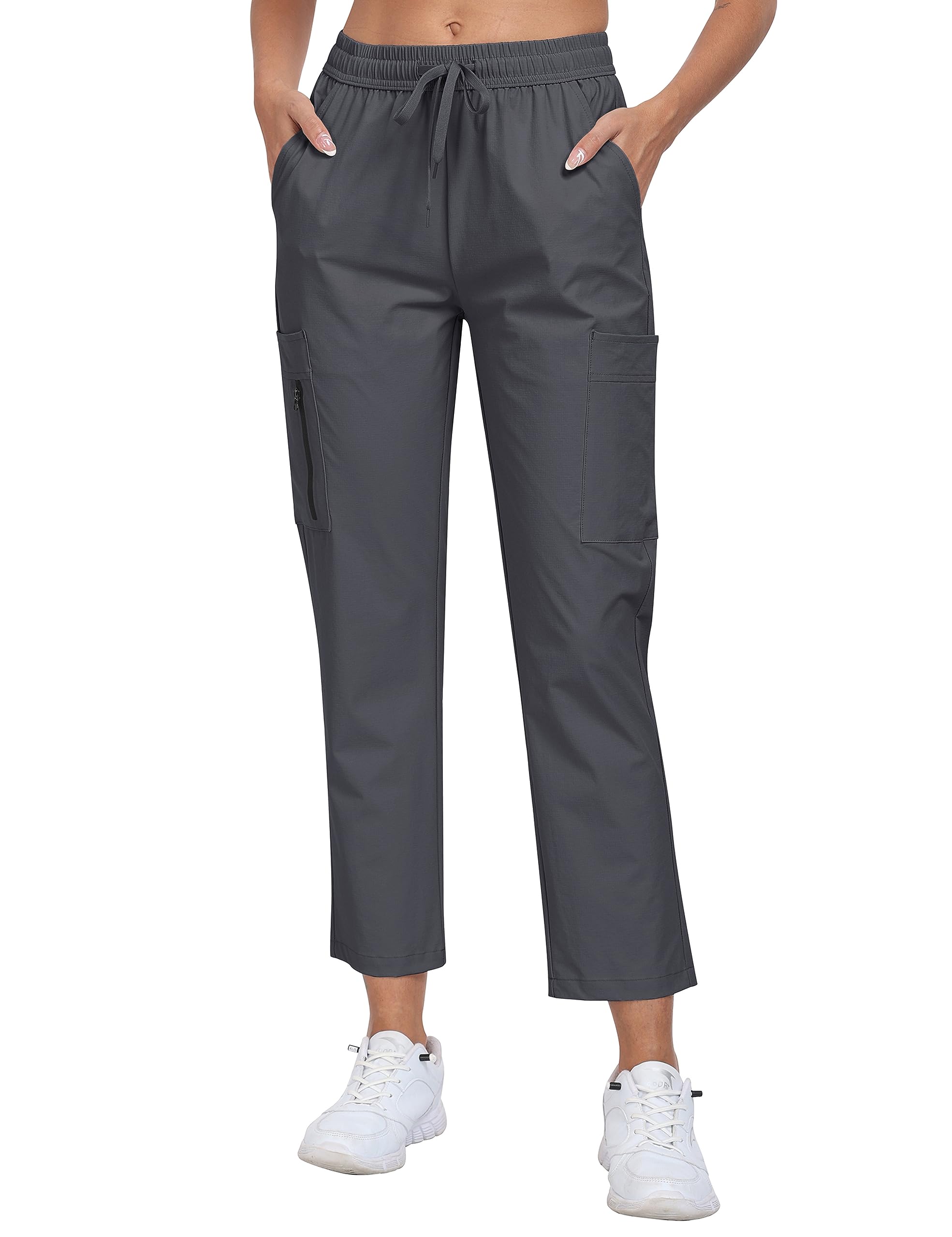 MoFiz Damen Cargohose Leichte Wanderhose Atmungsaktiv Trekkinghose Workout Casual Outdoorhose