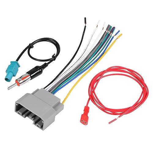 BASIKER Car Radio Aftermarket Wiring Harness Fit for Some Dodge Jeep Chrysler Vehicles Replacement Stereo Antenna Adapter