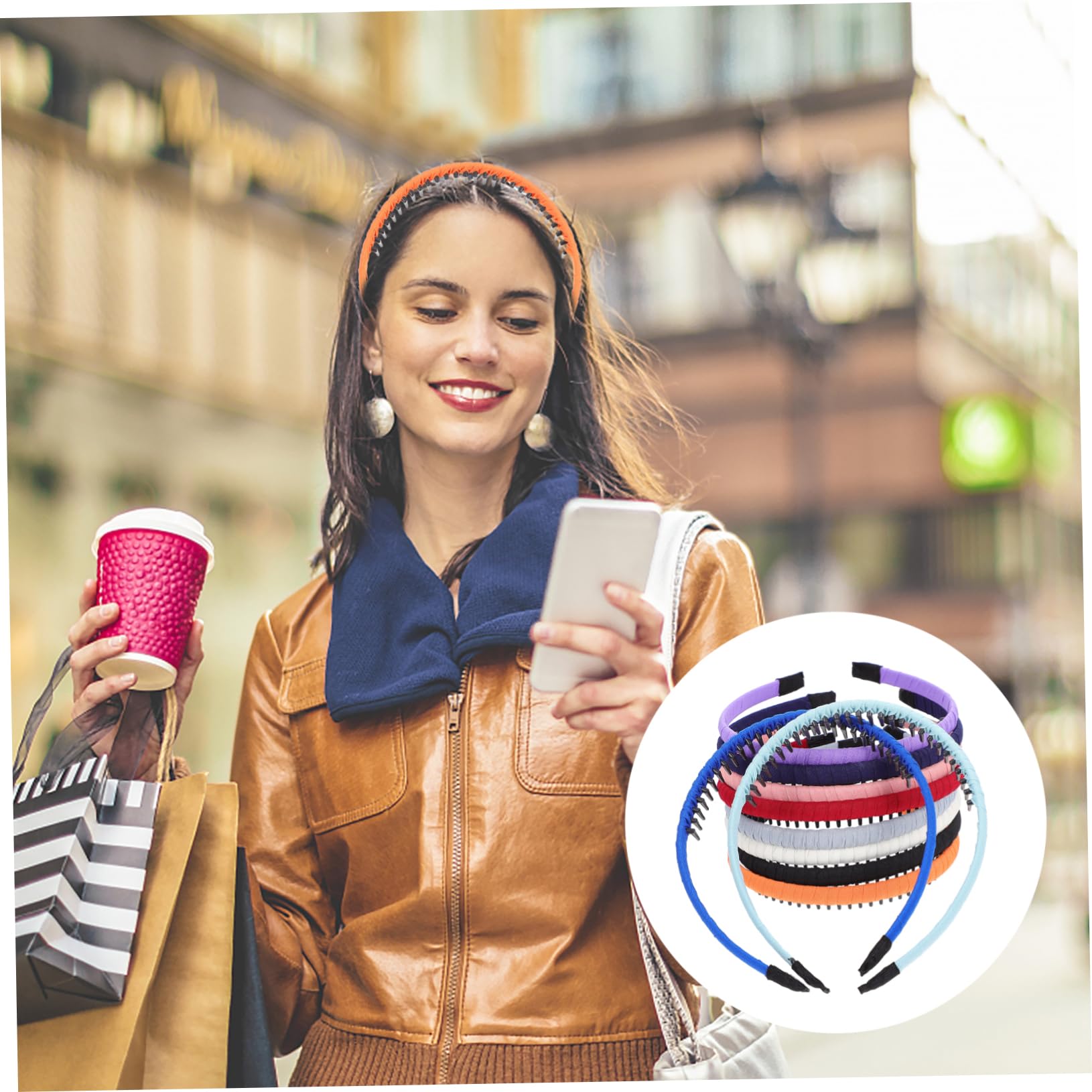 FRCOLOR 30pezzi Cerchietti Con Denti Tessuto Per Fasce Antiscivolo Per Donne e Bambine Accessori Per Acconciature Eleganti e Versatili