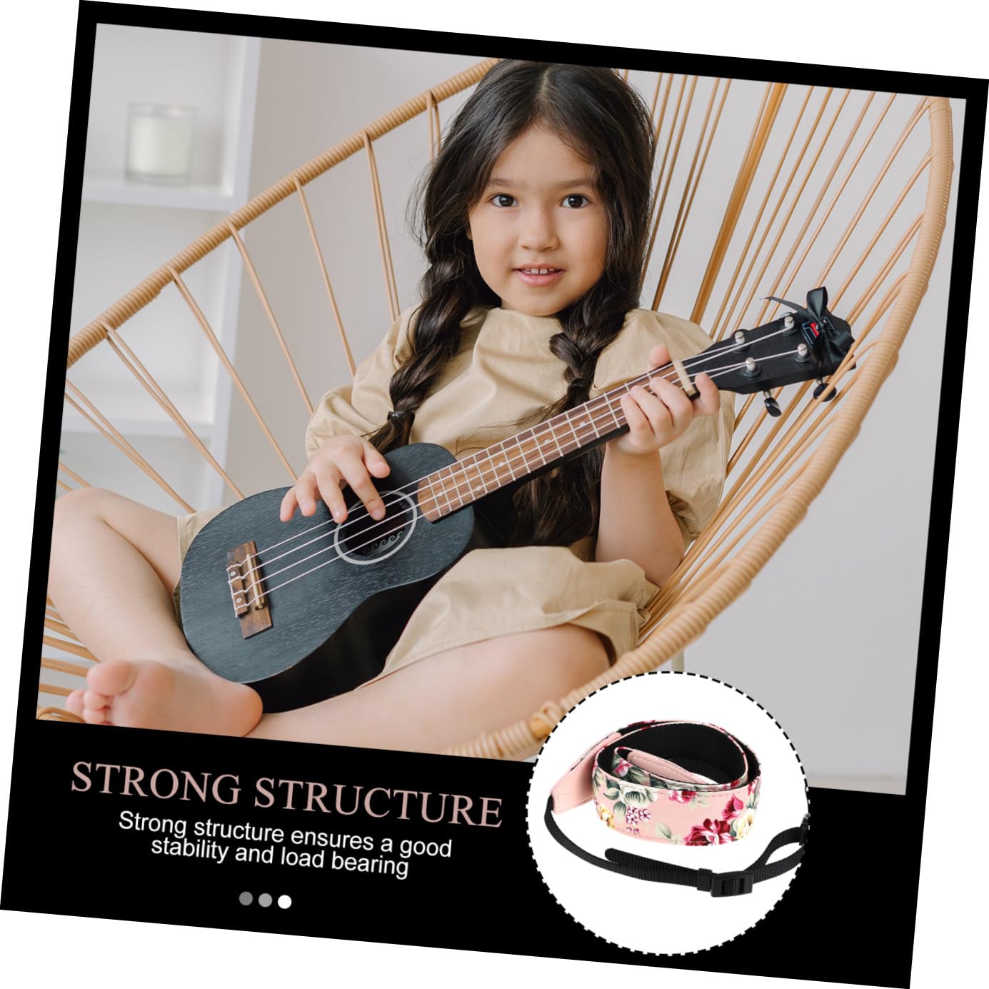 Nylon Ukulelengurt mit Haken Weihnachten Party