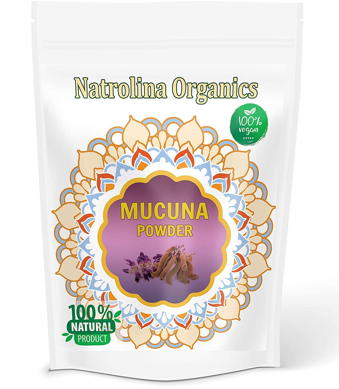 Natrolina Mucuna Powder/Kapikachhu, Kaunch, Mucuna Pruriens USDA Certified 100 grams