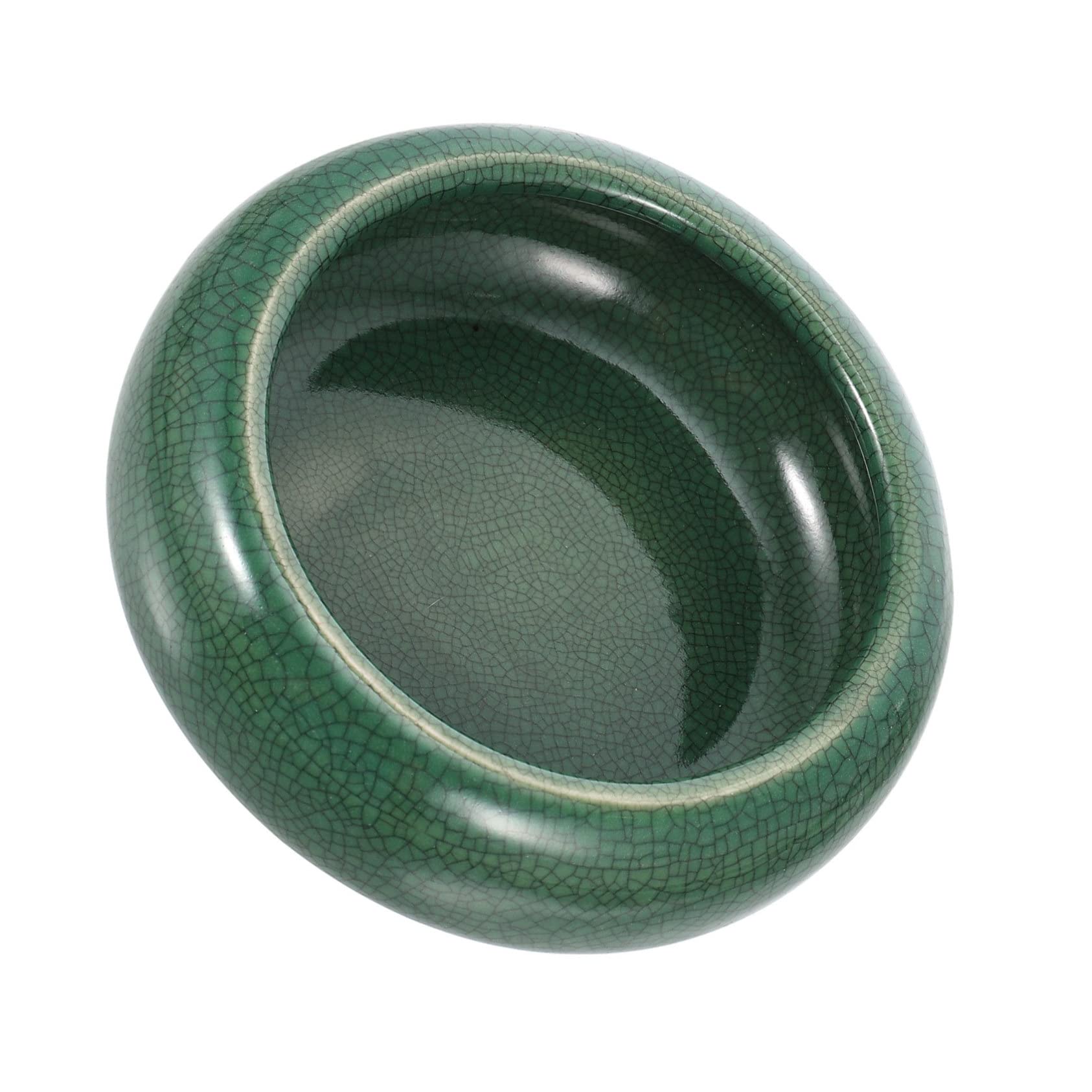 Holibanna Ceramic Ink Brush Washer Compact Sumi Brush Cleaning Tray for Calligraphy Sumi Painting Durable Ceramic Design Easy to Clean Store for Artists Beginners