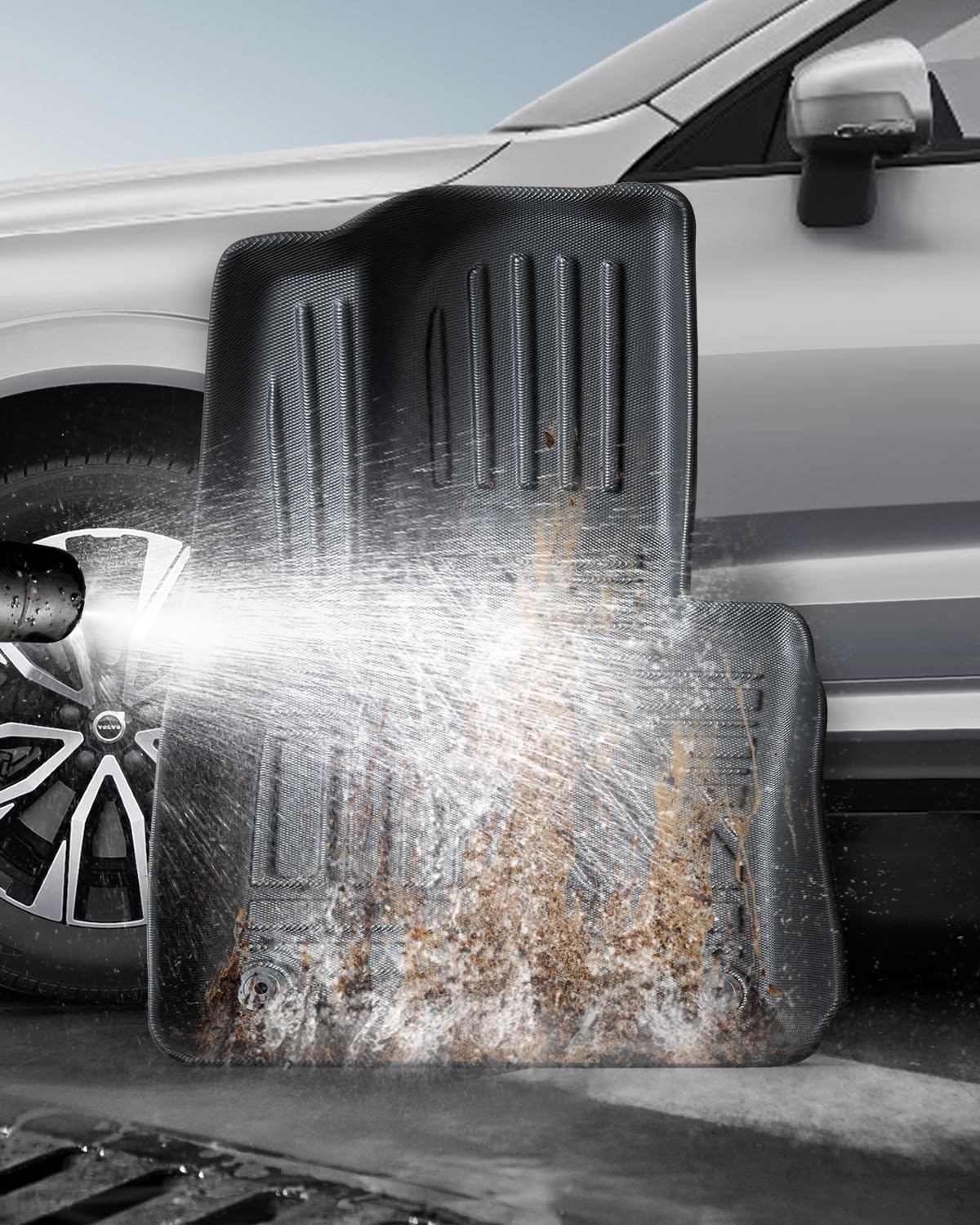 (3-Częściowy) TPE Dywaniki do Volvo XC60 ICEV 2018-2026 | Maty Podłogowa Oryginalna, Dywaniki Samochodowe z Wysokimi Krawędziami, Akcesoria Antypoślizgowymi i Wodoodpornymi