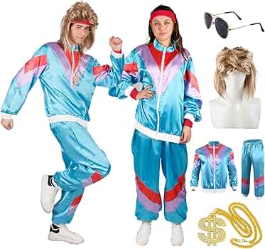 Anni 80 Costume Donna Anni 70 Disco Style - Tuta Con Paillettes E Accessori Per Party Retro Costumi Anni 70 Donna - Foto 12