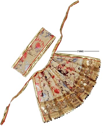 Navratri Special, MATA Rani Vastra, Devi MATA Poshak, Durga MATA Dress, Radha Rani Poshak for Standing Idol, Made of Silk Cloth 7 Inch, White
