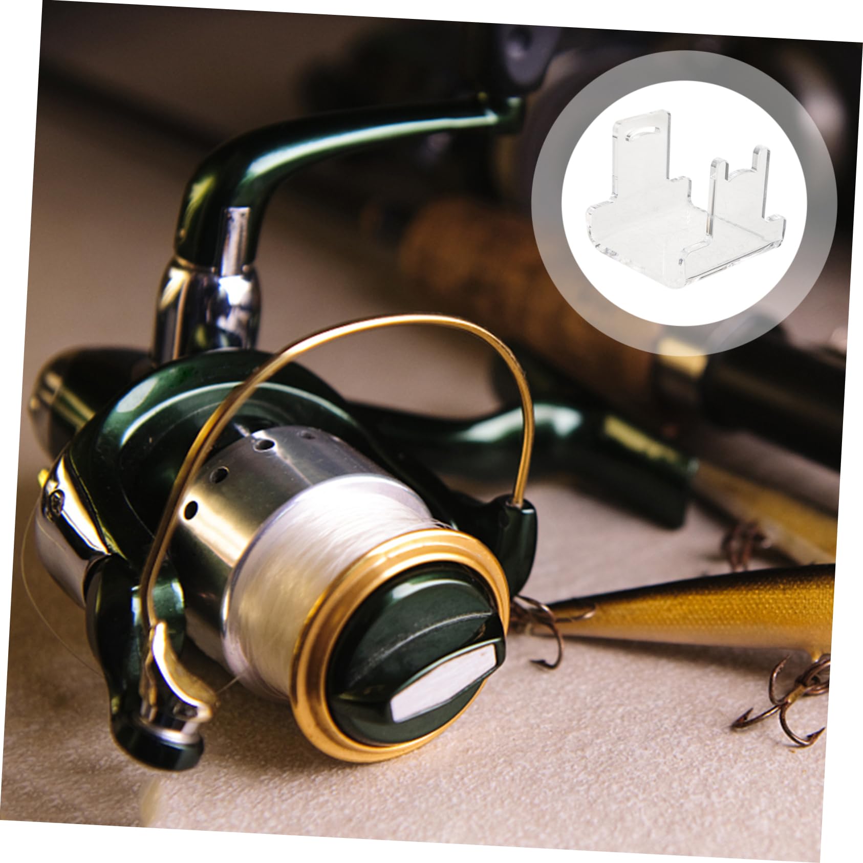 Toddmomy 5pcs Fishing Gear Stand Reel Display Rack Storage Holder Display Stand for Reels