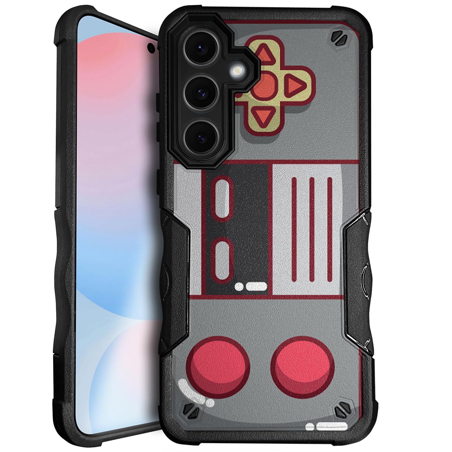 CasesOnDeck GripArmor Shield Slim Heavy Duty Case Black Matte: Compatible with Samsung Galaxy A16 5G / A16 (Retro Controller)