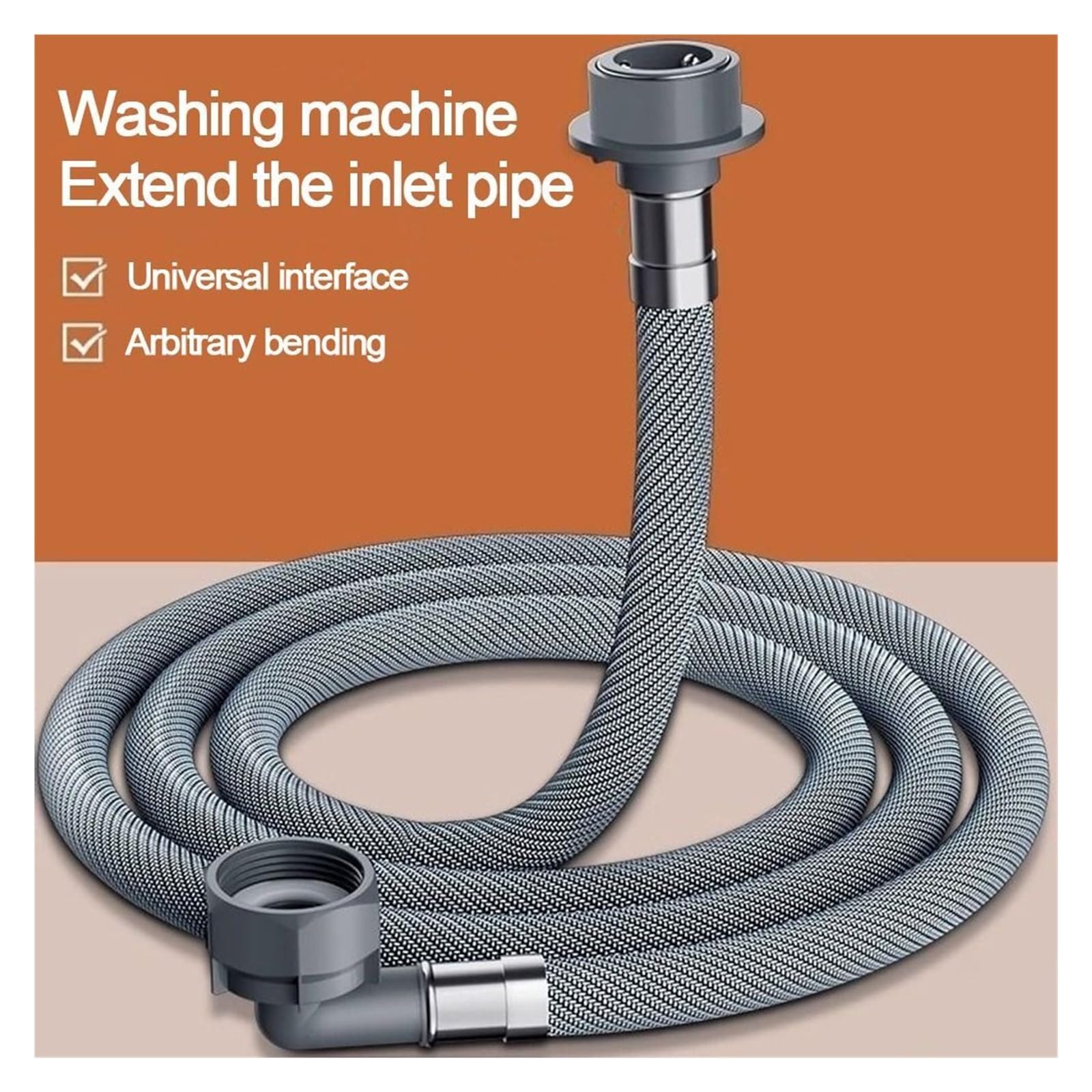 Tubo Di Prolunga For Lavatrice Con Sostituzione Curva A 90 Gradi(2 meter)