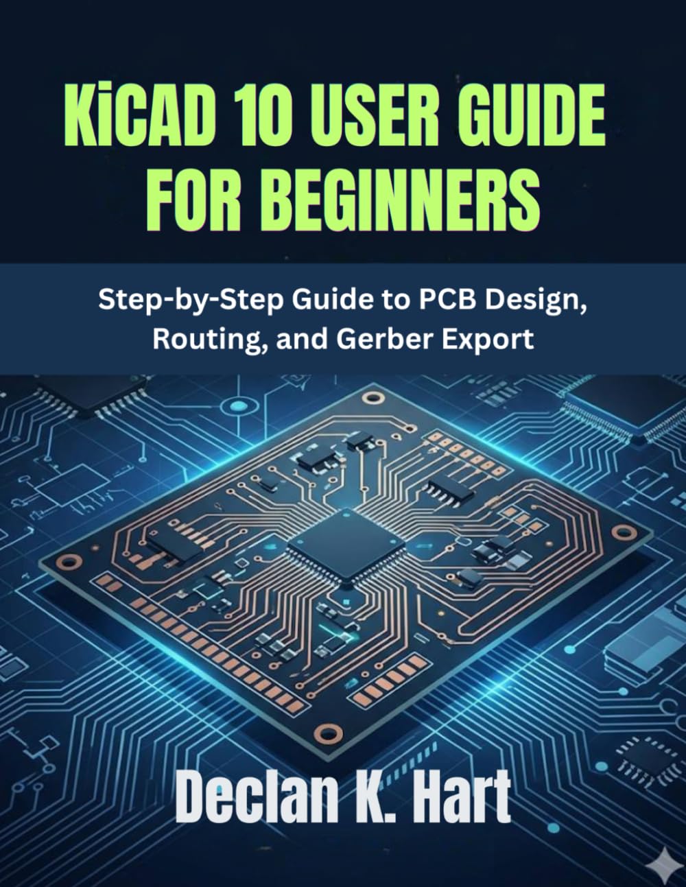 KiCAD 10 USER GUIDE FOR BEGINNERS: Step-by-Step Guide to PCB Design, Routing, and Gerber Export