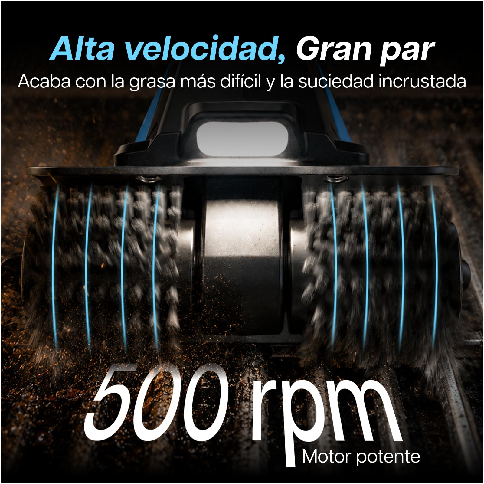 Cepillo Eléctrico Barbacoa Termorresistente sin Cable & LED de MMOBIEL