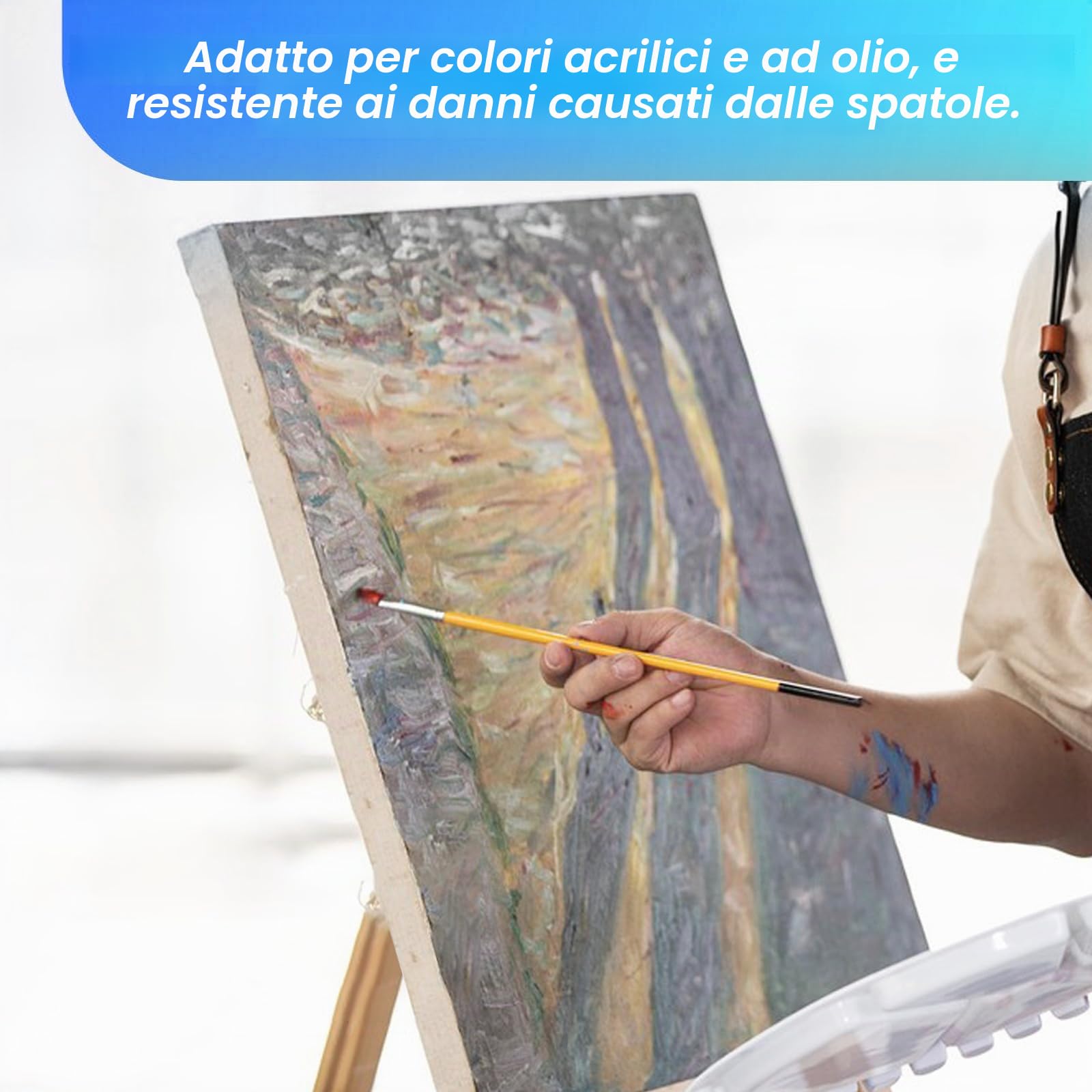 Tela per Dipingere 100% Cotone, 9 Pezzi Tavola Tela Bianca 20x20 20x25 20x30 cm per Colori Olio Acrilico