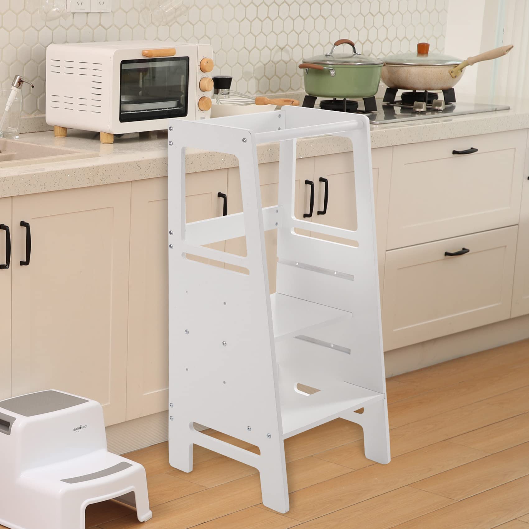Buy Height Adjustable Kitchen Step Stool for Kids and Toddlers with