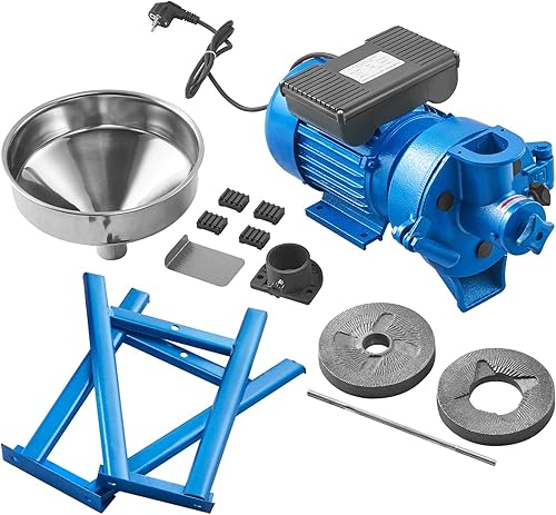 Miniatura 9 de VEVOR Molino de grano eléctrico, 1500 W 110 V molinillo de especias secas y húmedas, Molino de maíz comercial con embudo, Máquina de polvo ajustable