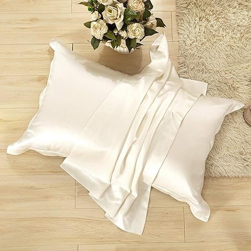 Miniatura 3 de LilySilk Sábanas de seda de morera de 4 piezas 19 sábanas de seda Momme 1 sábana encimera 1 sábana bajera y 2 fundas de almohada de seda Oxford