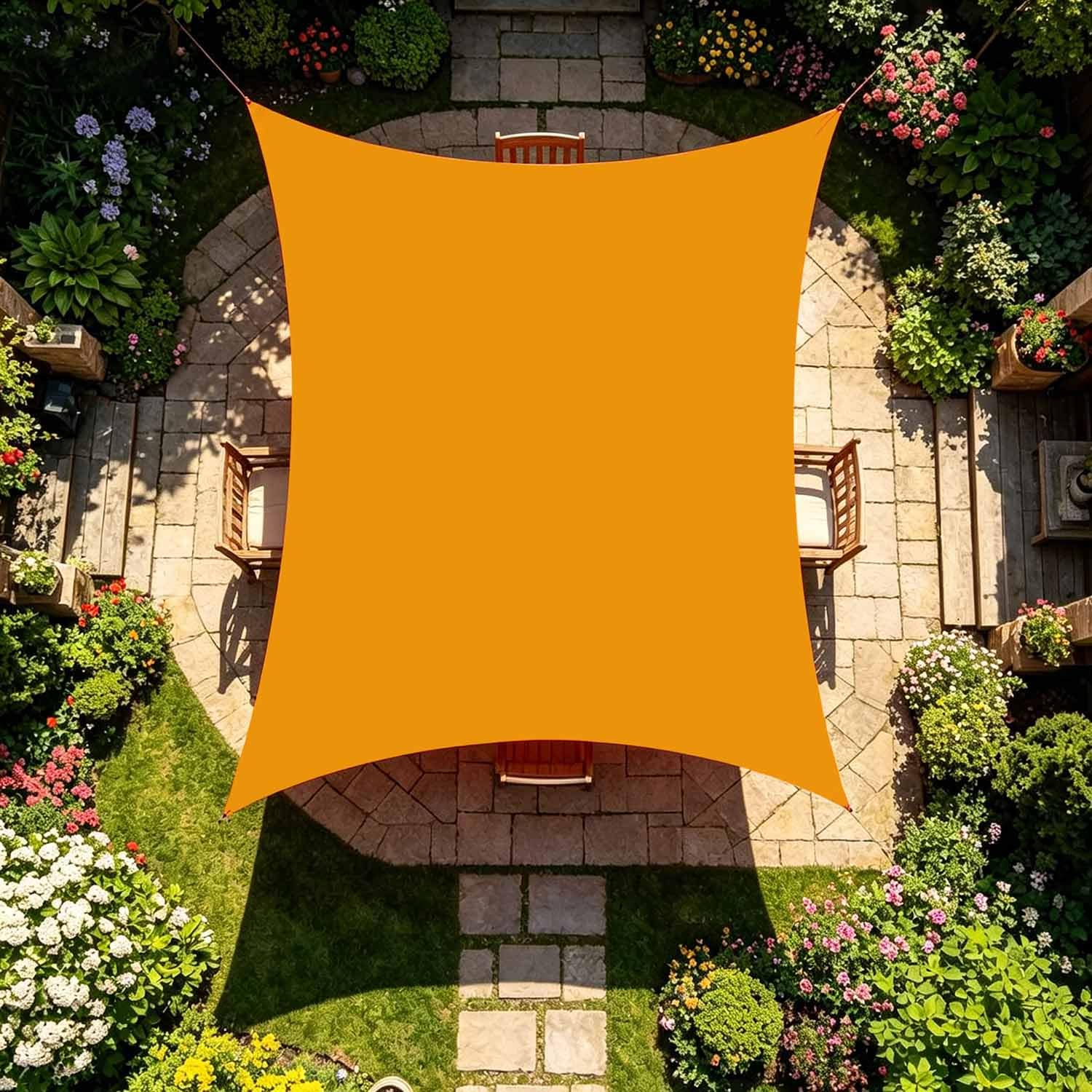 Ffsaacol Shade Sails For Outdoor Patio, Sun Shade Sail Waterproof Rectangle, UV Block Sunshade Cloth with Ropes, for Outdoor Facility and Activities 5, 13x20ft/4x6m