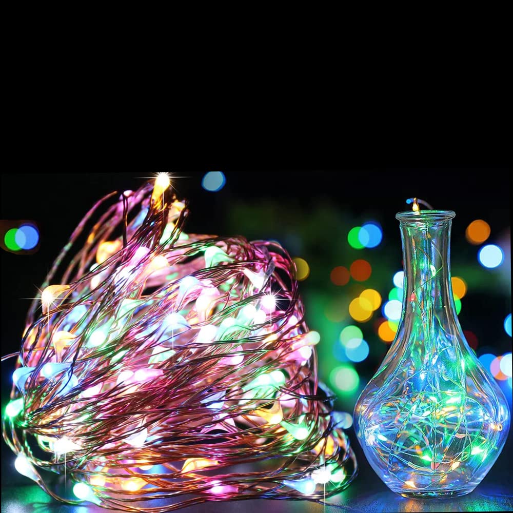 Solar String Lights, 10M 100 LED Kupferdraht Starry String Light, Indoor Outdoor Waterproof Solar Decoration Lights für Gärten, Haus, Party Ornaments