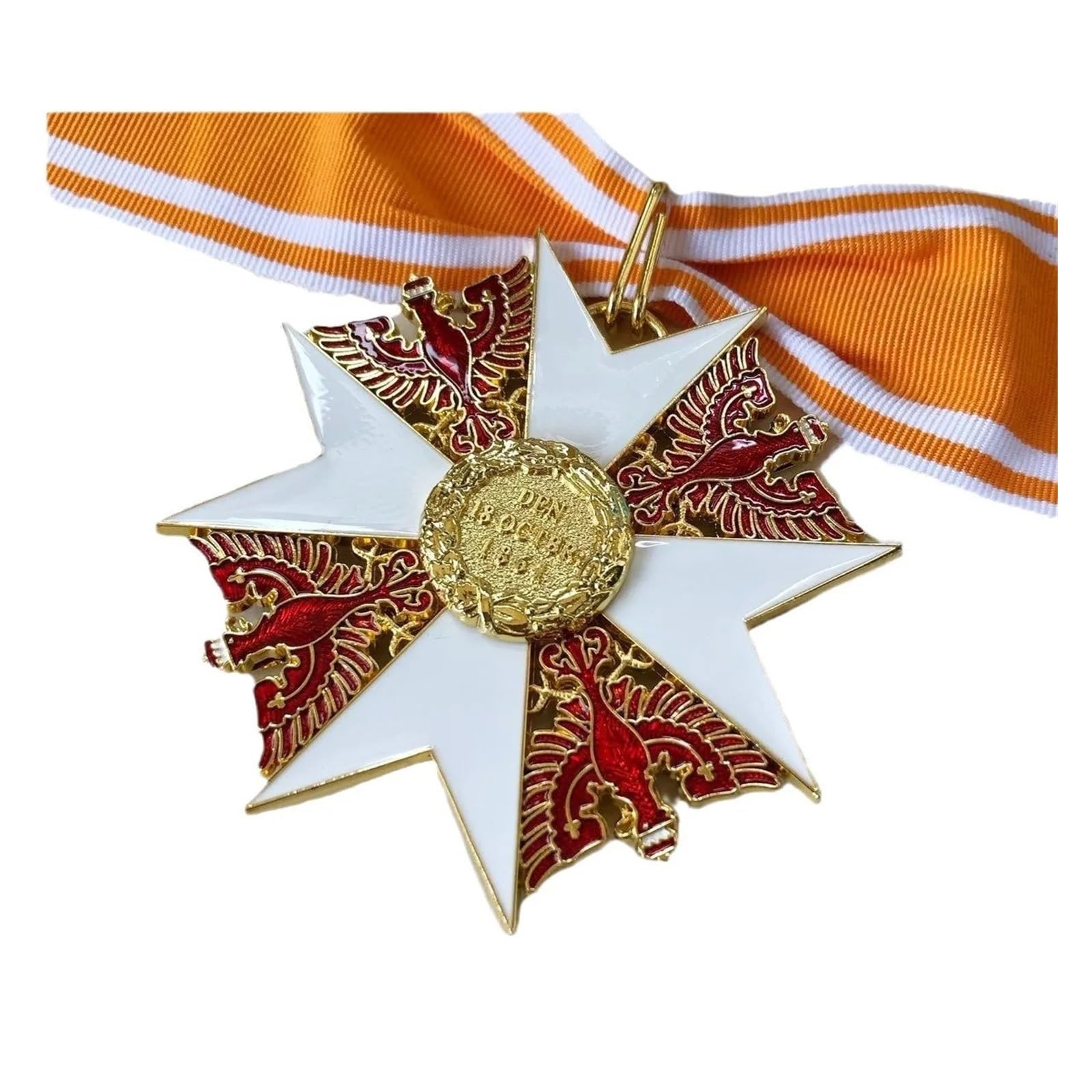 Prussian Grand Cross Badge Red Medal German Emblem Triple Structure Commemorative Pins(Light green)