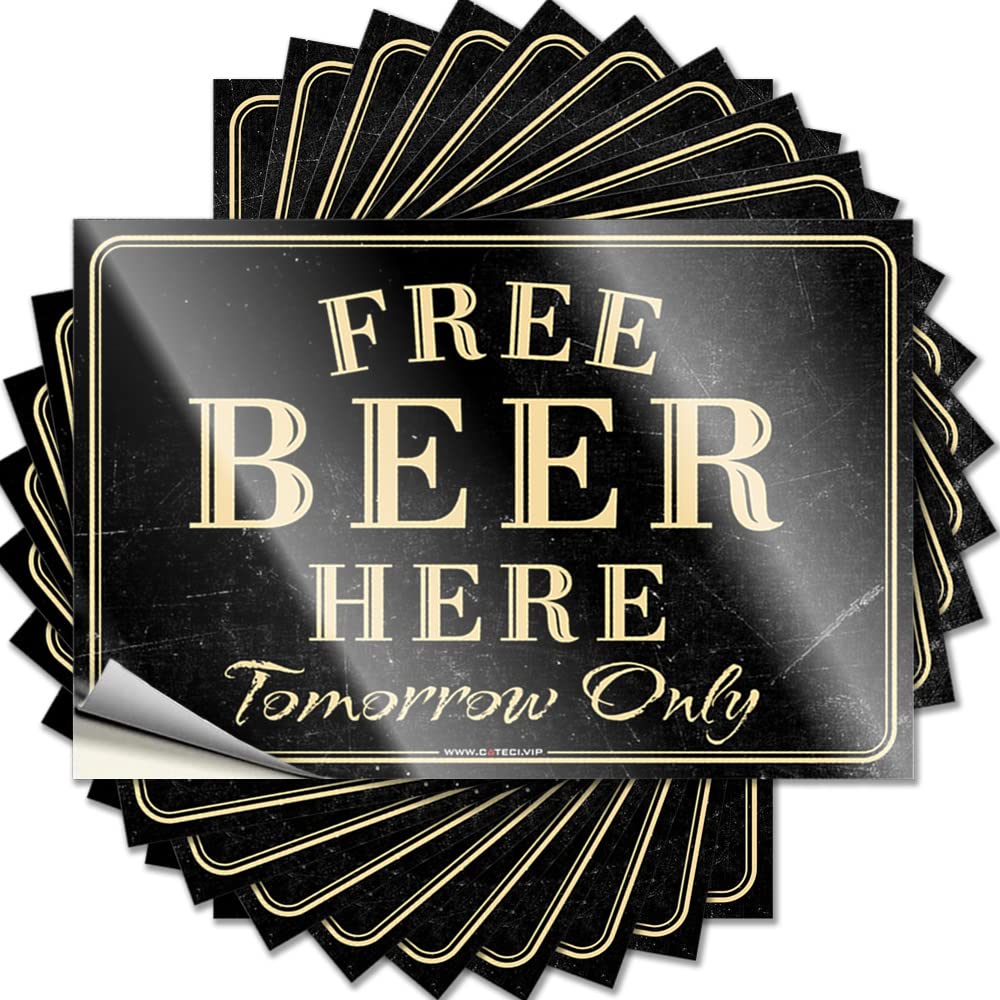 Quote Bath Sets Durable Vinyl - Free Beer Here Tumbler for Darts Use(6X9CM)