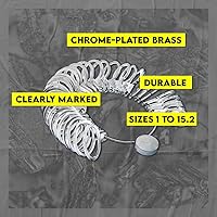 Vista 5 de SE JT130RS Medidor de anillos de metal de 36 piezas, Metal