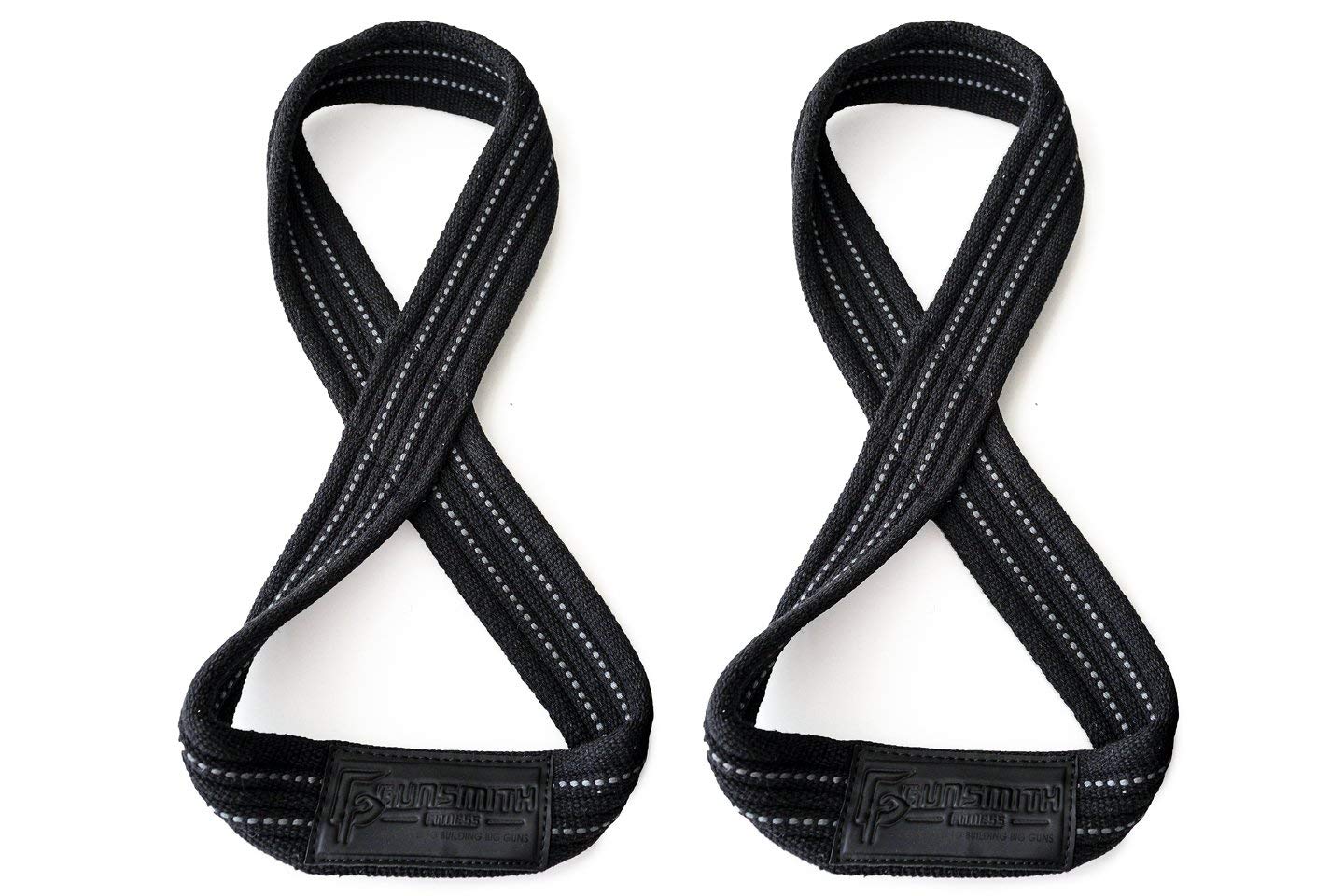 Gunsmith Fitness Figure 8 Lifting Straps - Ideal For Deadlifts, Shrugs & Weight Lifting (XL - 34")