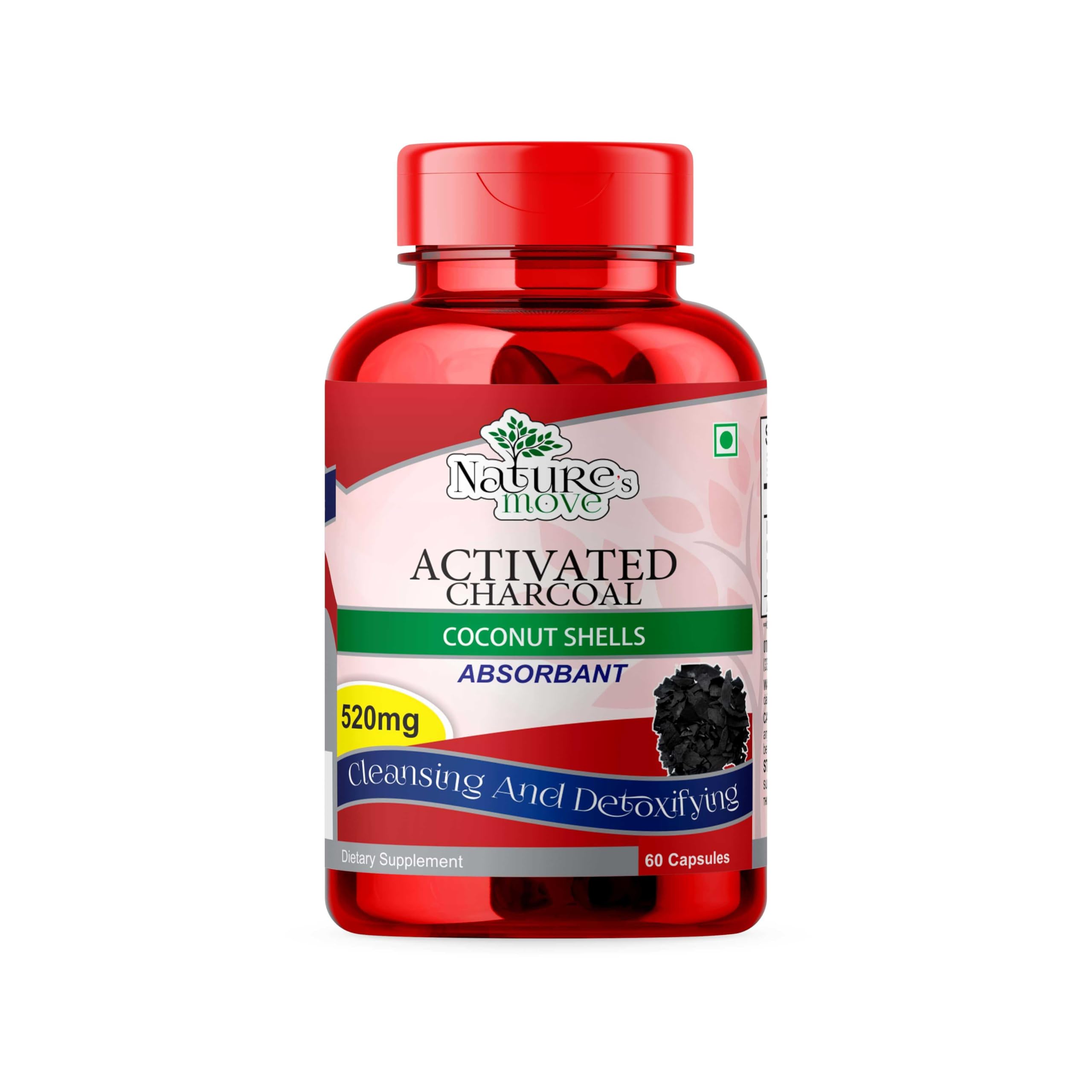 Activated Charcoal 520mg for Detox Gas Bloating Relief Digestive Health - 60 Capsules-image-14