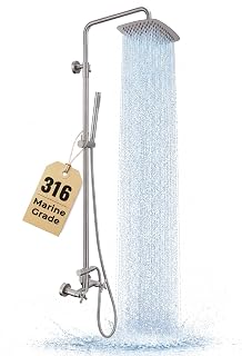 G‑Promise 316 Marine Grade Stainless Steel 10 Inches Outdoor Shower Kit