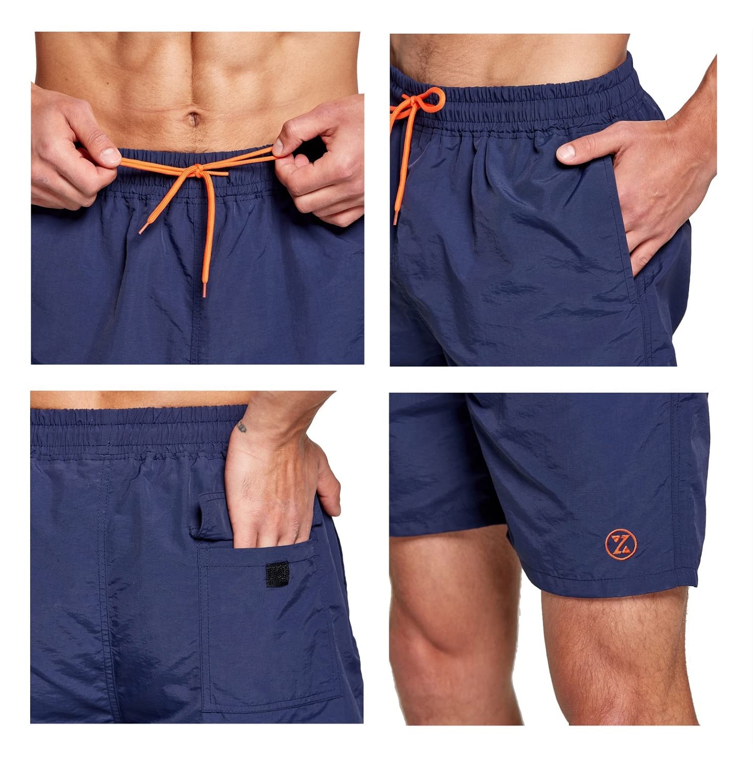 ZOXOZ Bañadores para Hombre con Bolsillo Surferos Impermeable Secado Rápido con Forro de Malla