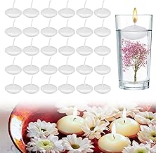 30Pcs Round Floating Candles Set, Unscented Small Floating Water Candles, White Burning Candle, Unscented Tealights Candle for Party Romantic Confession