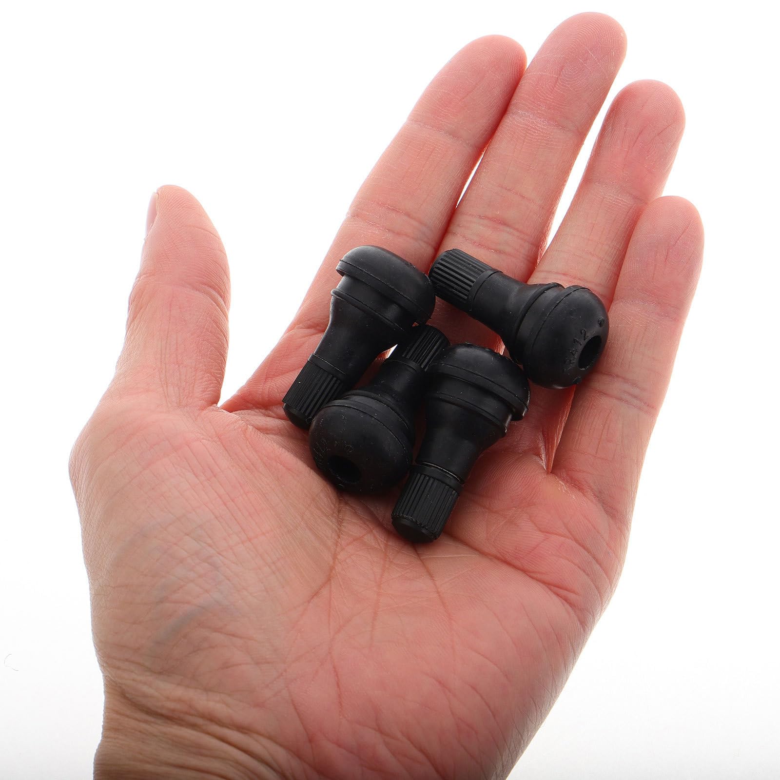 Valvola Pneumatico Tubeless in Gomma Nero 100 Pezzi | Stelo Tr412 a Innesto, Sigillatura Migliorata e Resistenza al Calore, Installazione Rapida