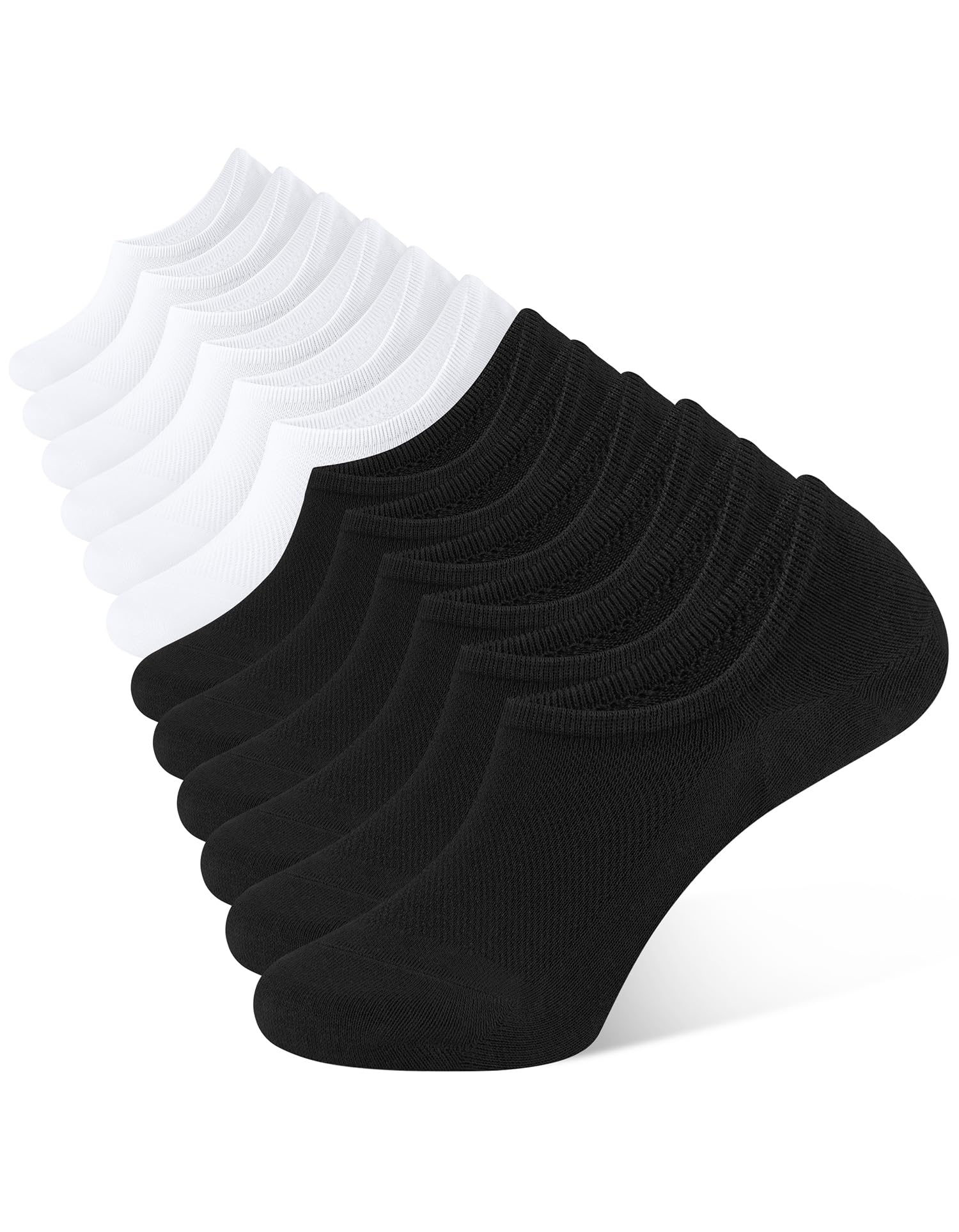 CLOSEMATE 6 Pares Calcetines Invisibles Hombre Bajos de Algodon Transpirables Cortos Verano Antideslizantes Silicona Hombres y Mujeres