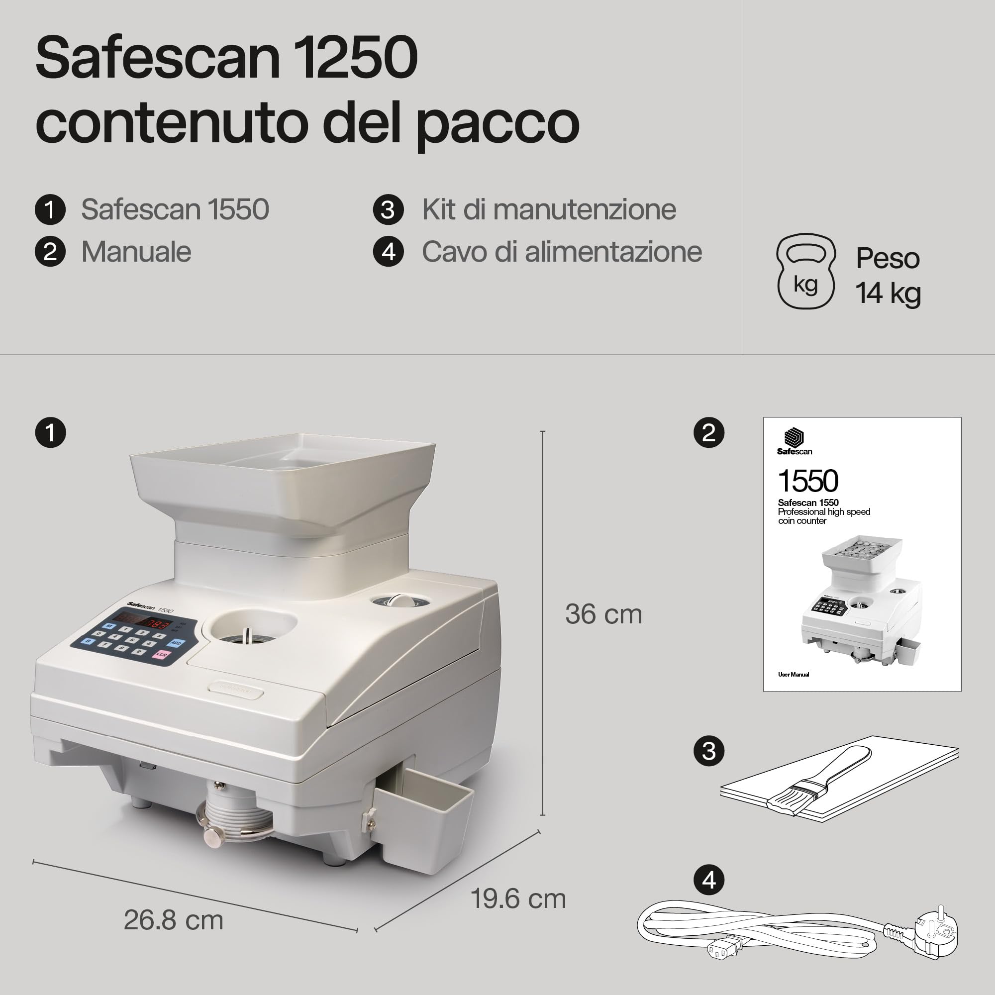 Safescan 1550 Highspeed Coin Counting machine