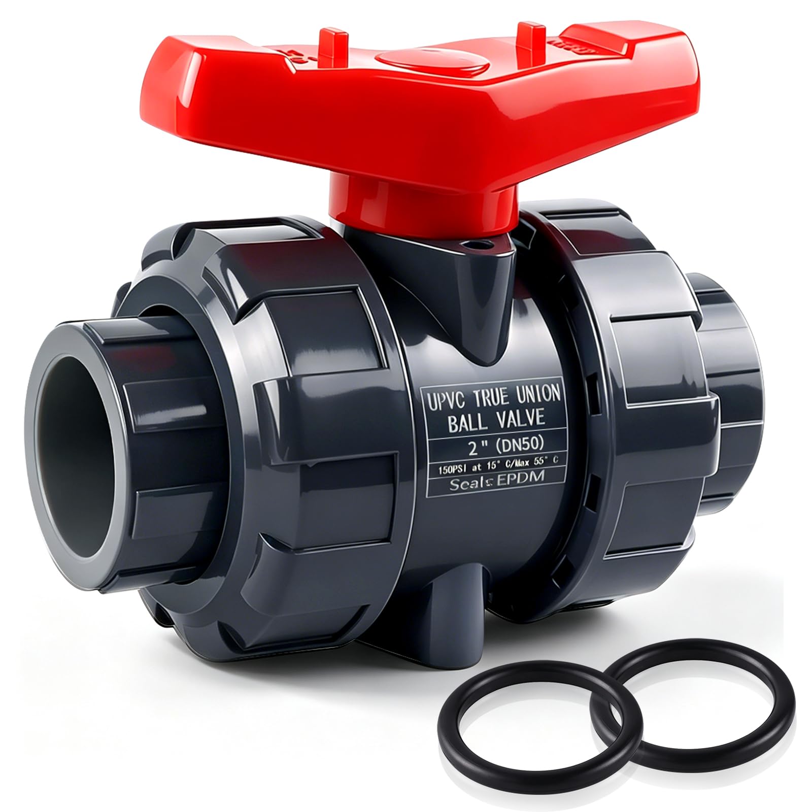 PVC Union Ball Valve 2 inch DN50 Full Flow