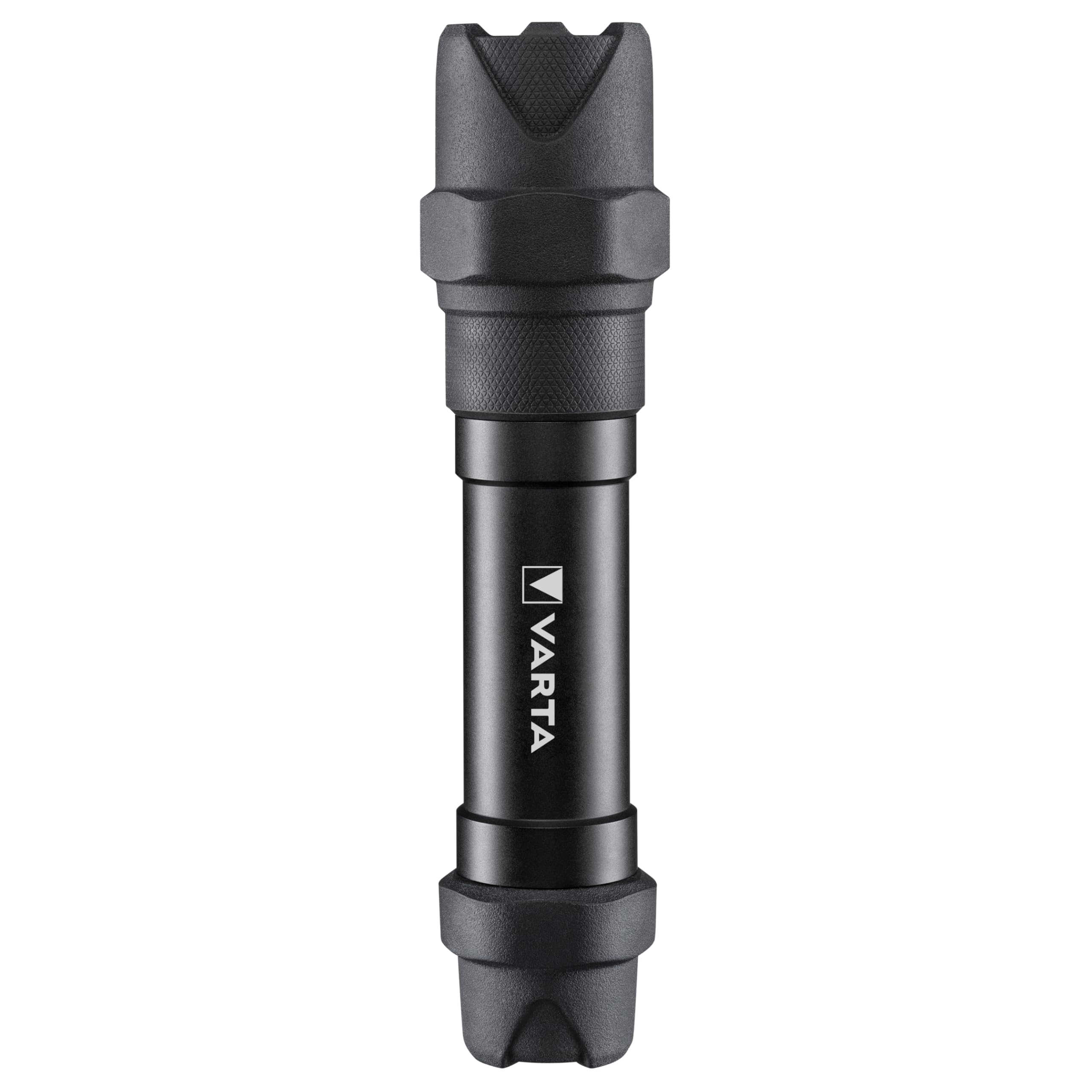 Varta Indestructible F30 Pro 6 Watt LED Torch/Work Light, incl. 6X AA Longlife Power Batteries, Waterproof and dust-Resistant, absorbs Impact, anodised Aluminium casing, Black