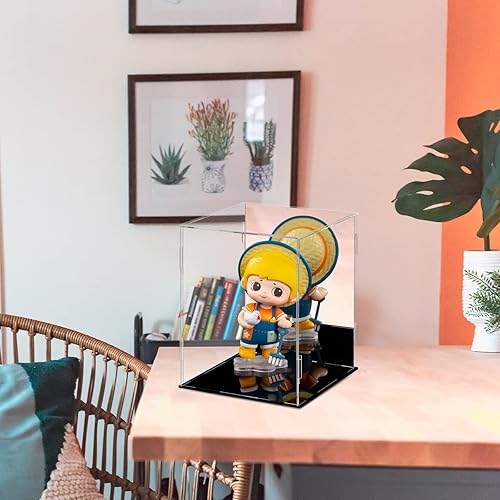 Miniatura 9 de LileZbox Vitrina acrílica, versátil escaparate coleccionable para figuras de acción y juguetes, 1 paquete (negro, 7.8 x 5.9 x 7.8 pulgadas)