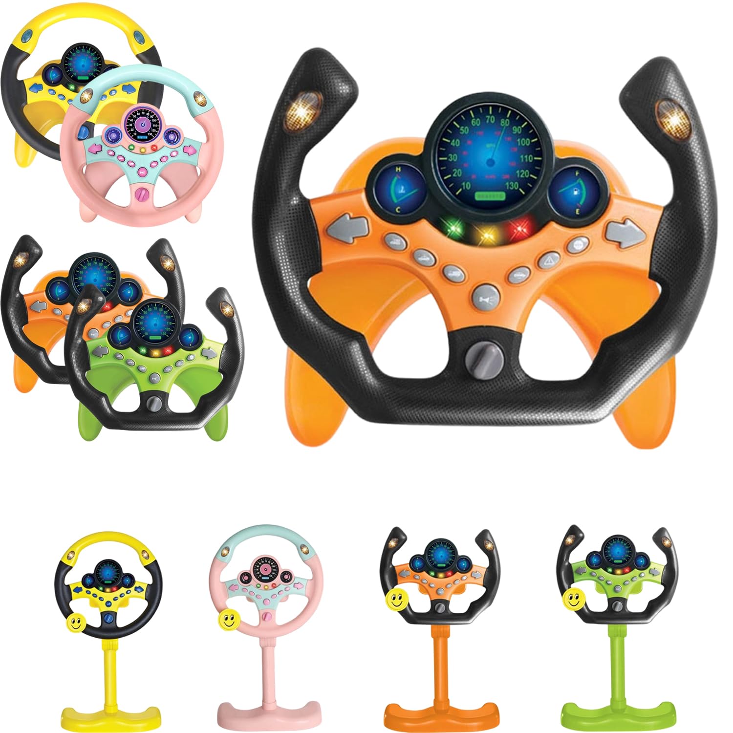 Amazon.co.jp: ハンドルおもちゃ 子供用 模擬運転 おもちゃ