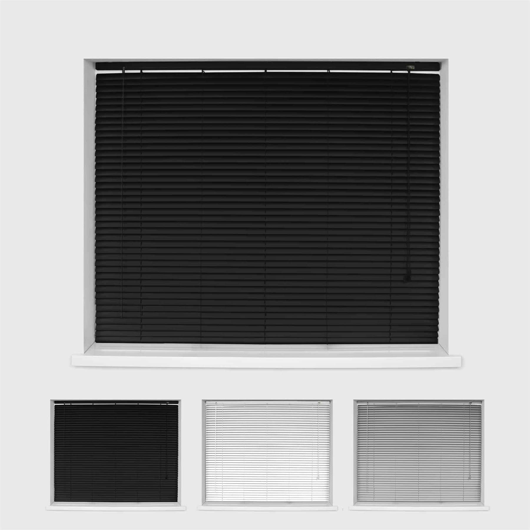 Caecus Blinds Caecus Made To Measure Aluminium Venetian Blind Black 120Cm X 150Cm from B&Q