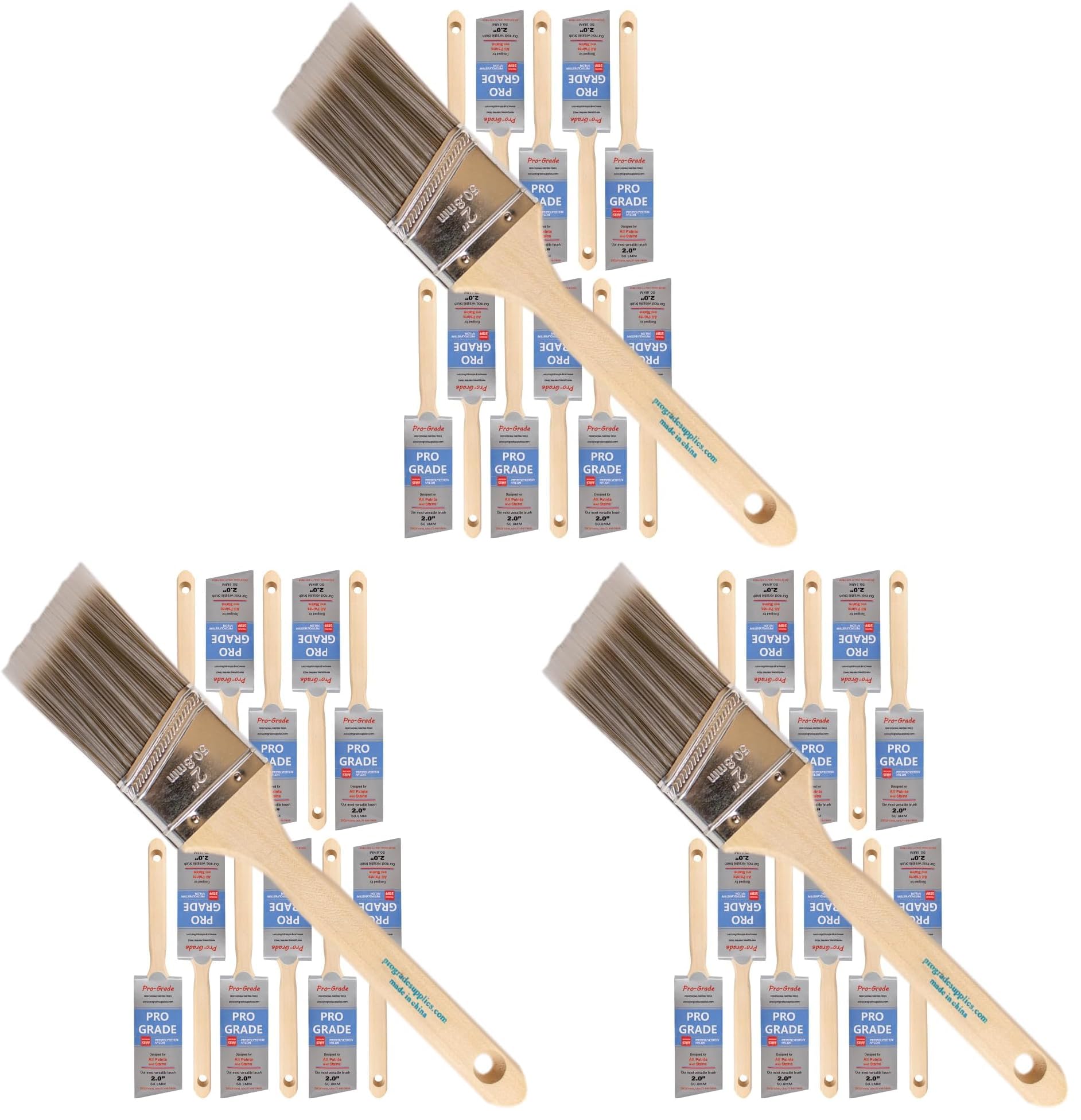 Pro Grade Paint Brushes - 12 Pack, 2 Inch -10 Pro Grade Paint Brushes - 12 Pack, 2 Inch -10