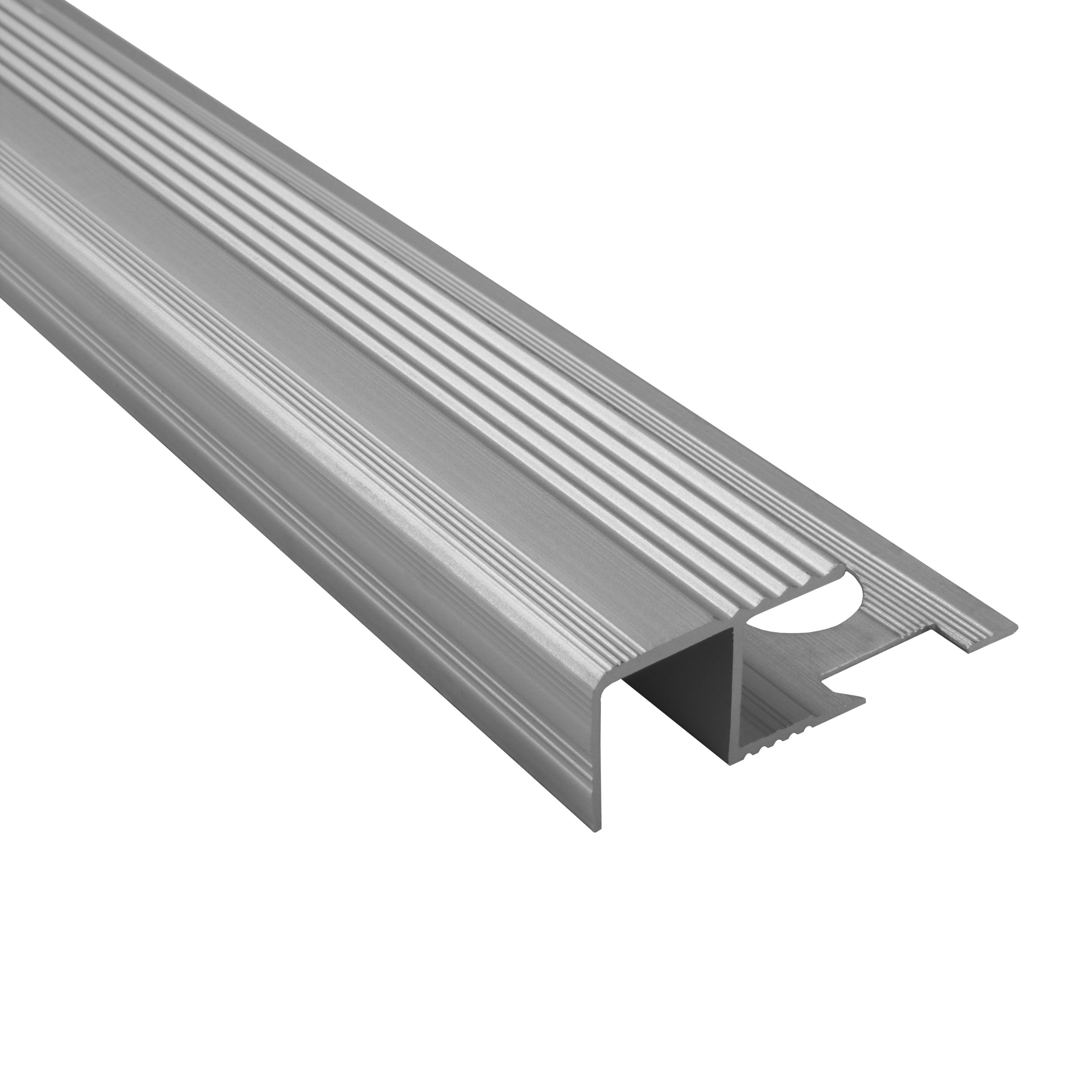 Alu Stufenprofil Fliesenschiene Profil Treppe Schiene matt L270 H10mm silber