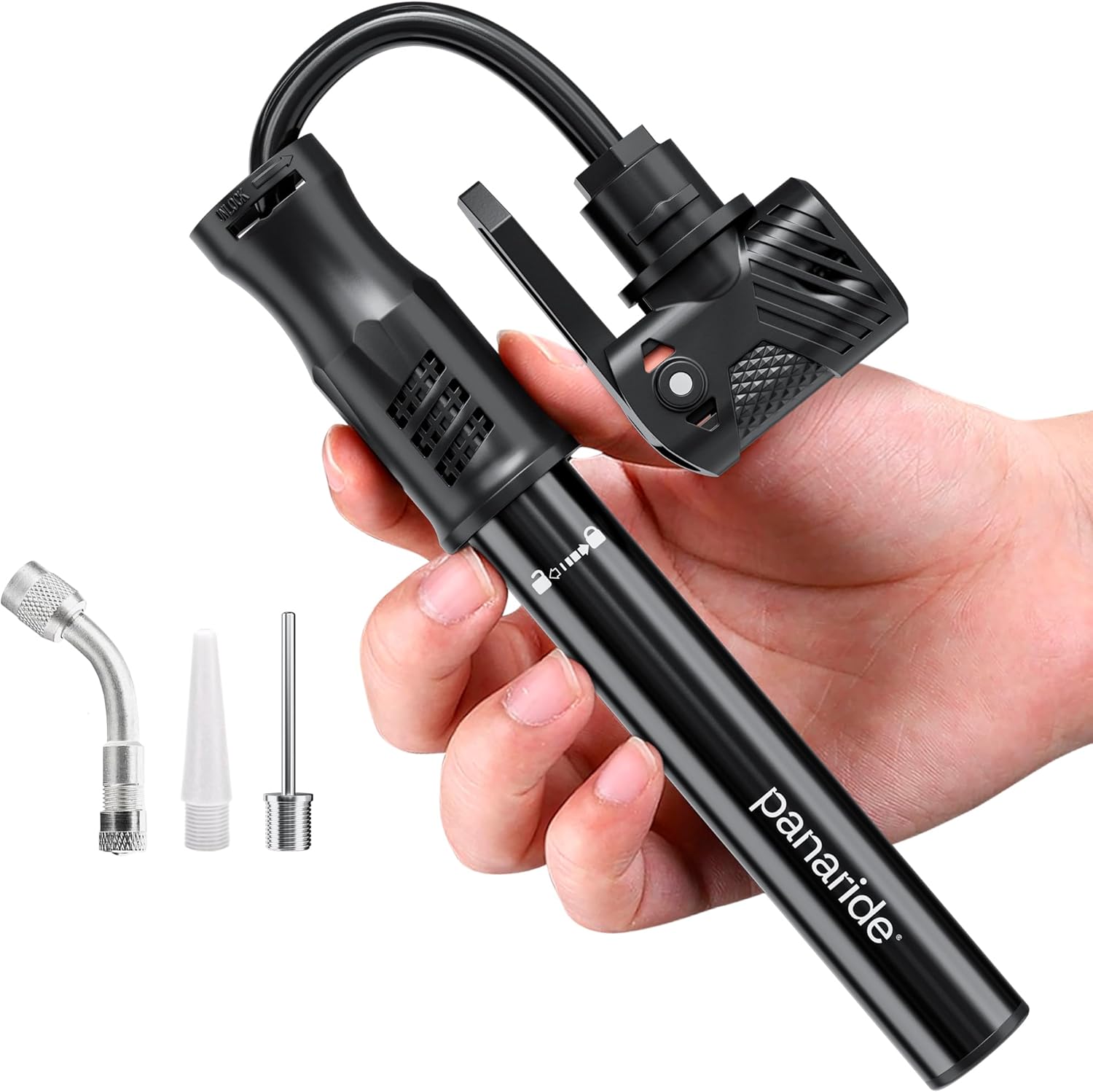 Bike Pump Floor, Advanced Bike Tire Inflator, Bicycle Hand Air Pump with Dual Presta and Schrader Valves, Suitable for Road and Mountain Bikes, Baby Stroller, Balls (Frame mount) Thumbnail