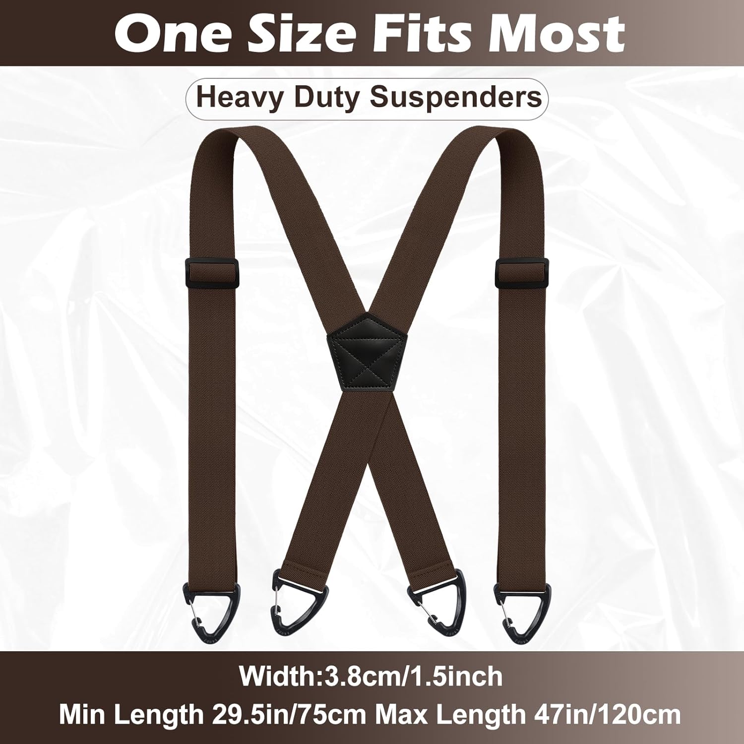 Sintege X Back Hidden Suspender 1.5 Inches Under Clothing Heavy Duty Work Suspenders for Men Women - Image 4