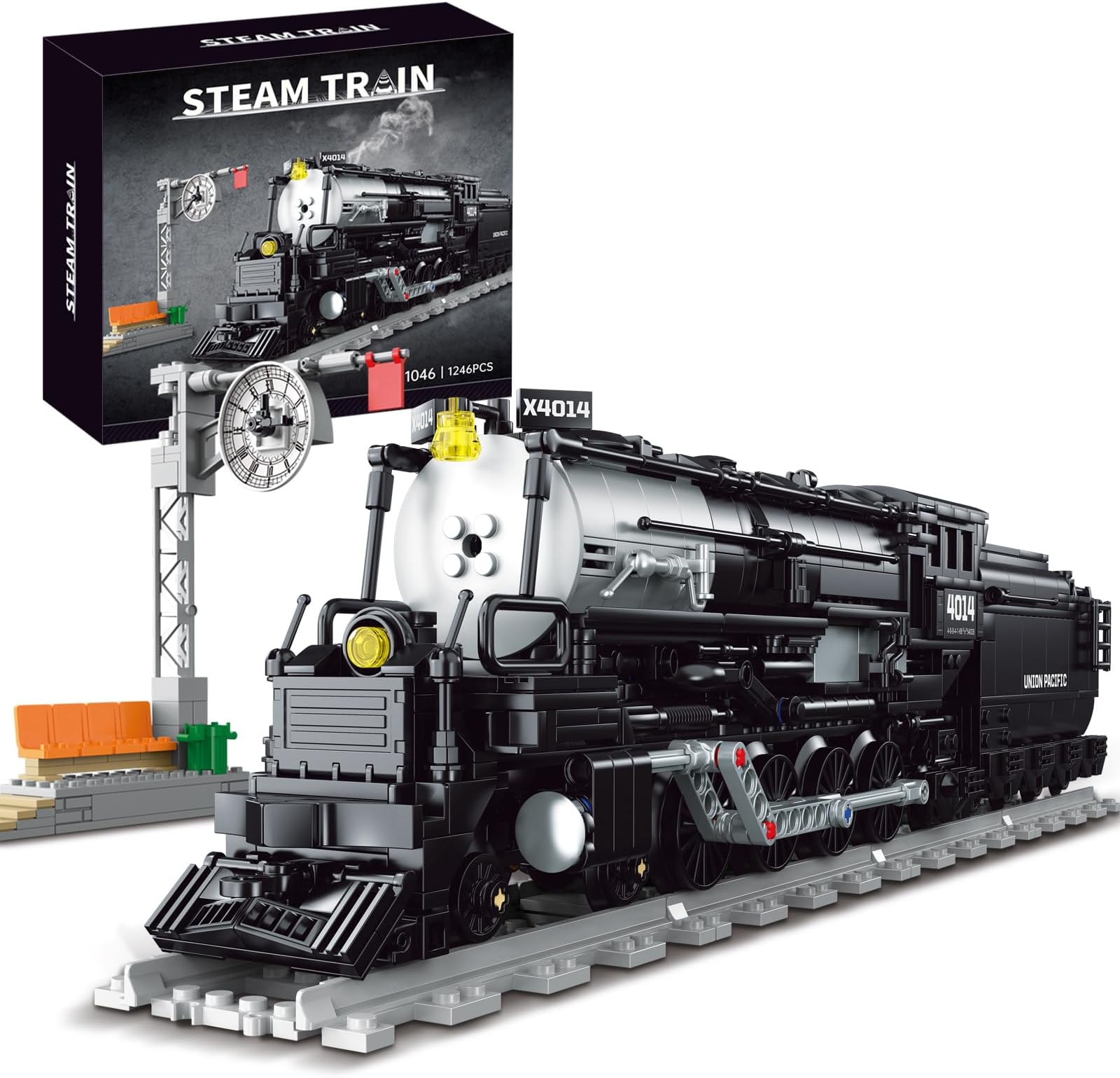 City Train Building Set Compatible with Lego for Adults,Stem Train Building Toy Sets for Boys and Girls 8-14 Years Christmas,Birthday Gifts 1246 PCS