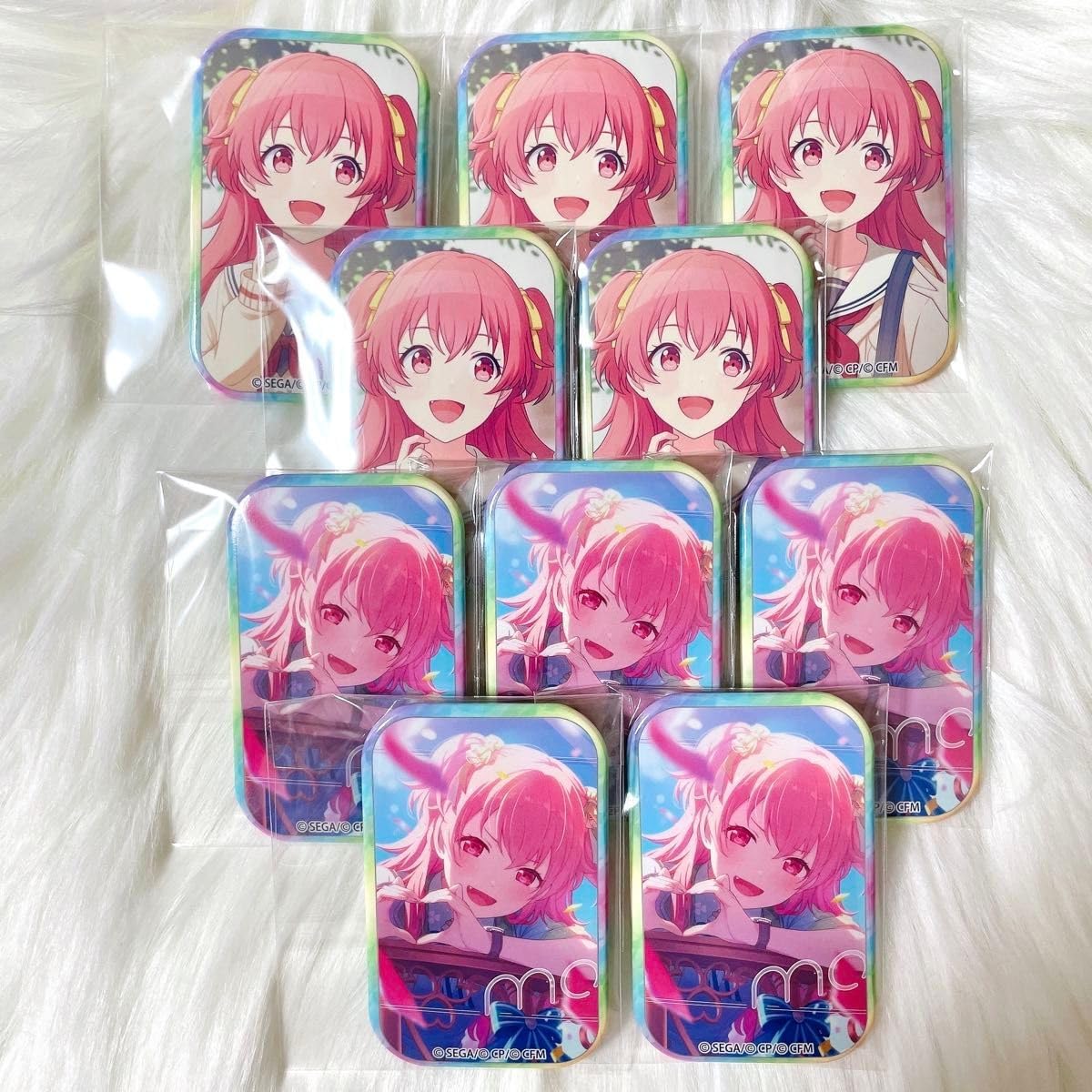 桃井愛莉 スクエアバッジ 10個 46B プロセカ 缶バッジ 桃井愛莉 予約