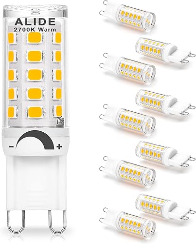ALIDE Bombillas LED G9 regulables de 3 W para reemplazar 20 W, 25 W, 30 W, equivalente a halógeno, 2700 K, blanco cálido suave, AC120V G9