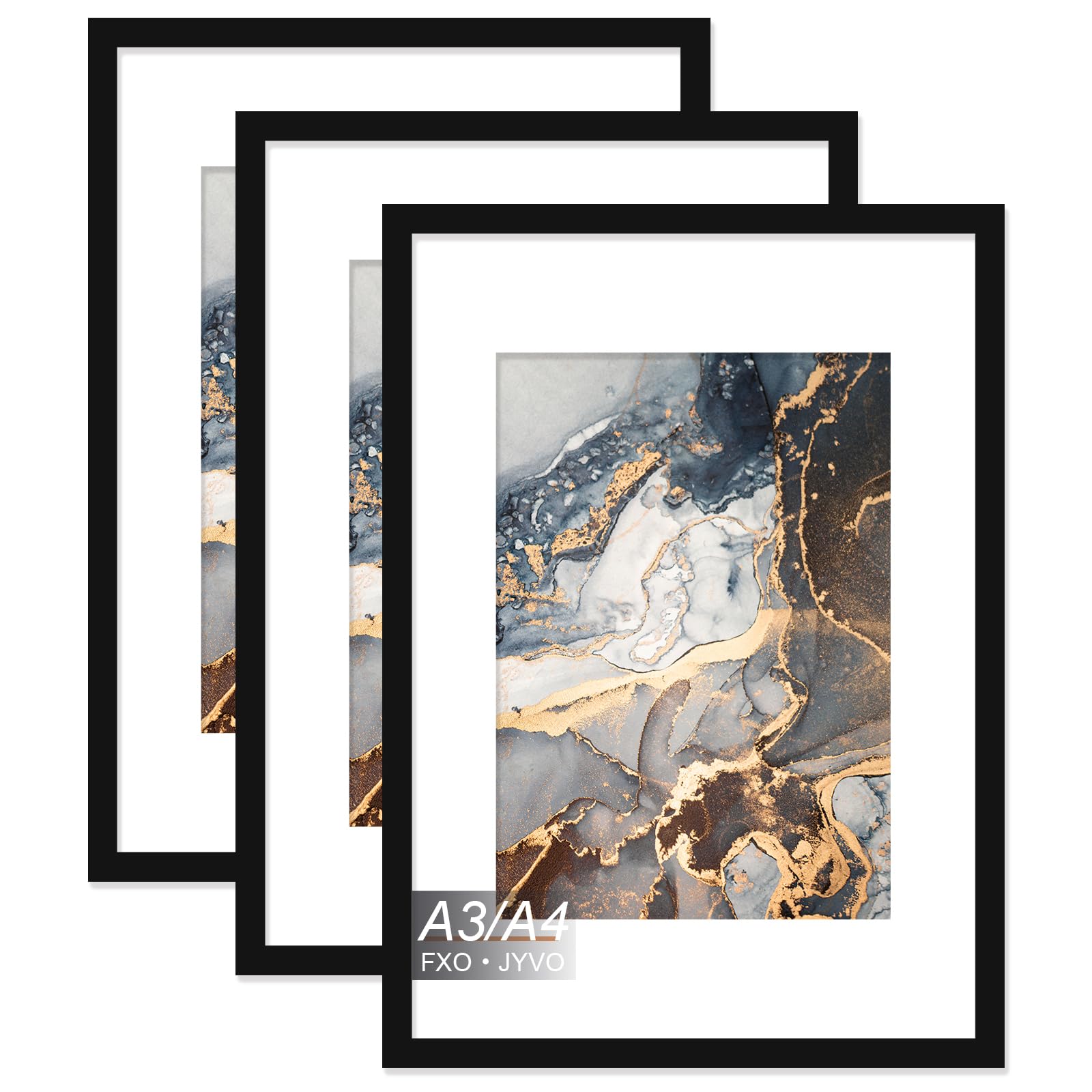 Amazon.com - Fxojyvo A3/A4 Picture Frames, 3 Pack/Black/A3